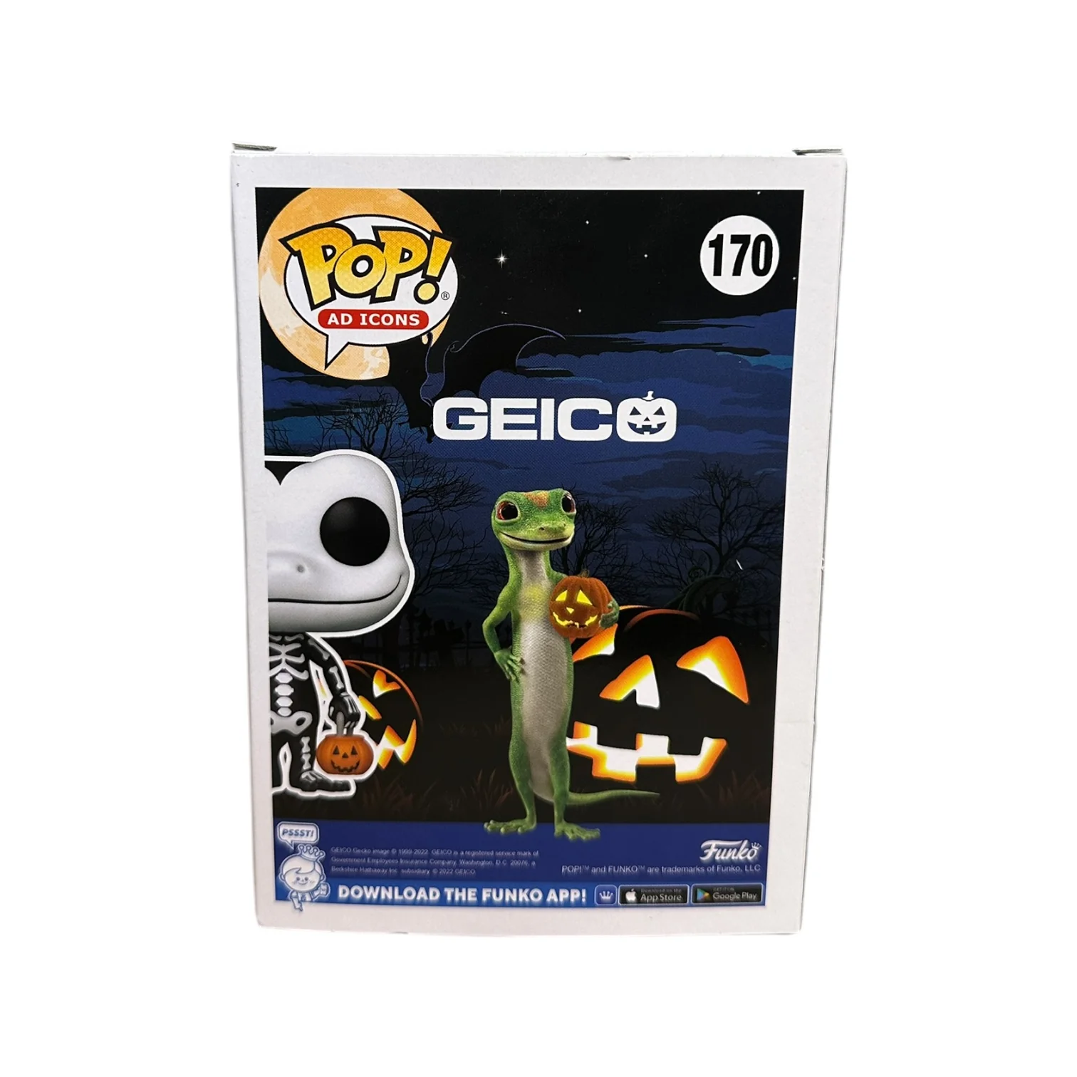Geicoween Gecko #170 (Glows in the Dark) Funko Pop! - Ad Icons - Geico Exclusive - Condition 8/10 - Image 3