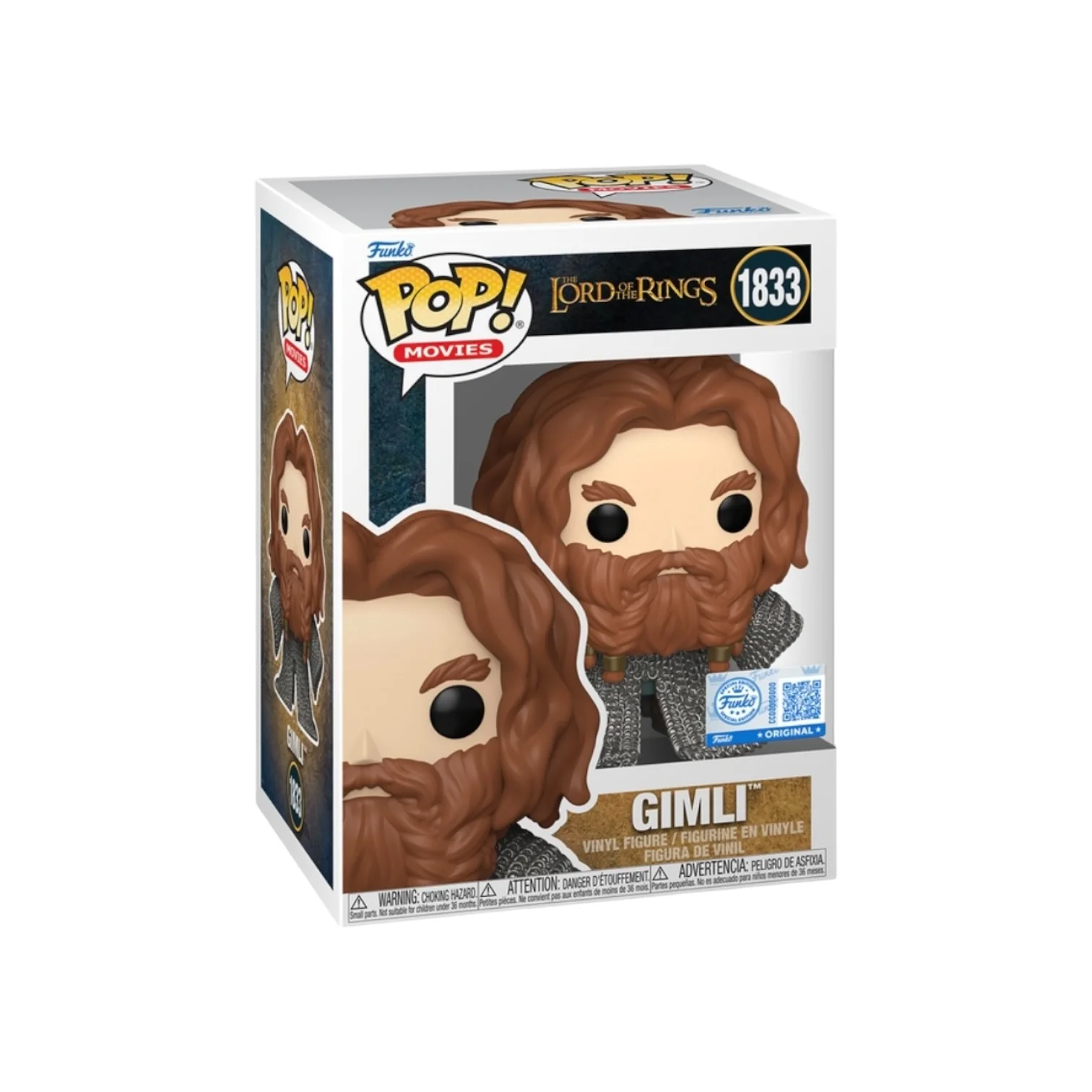 Gimli #1833 (in Chainmail Armor) Funko Pop! - The Lord of the Rings - Funko Exclusive