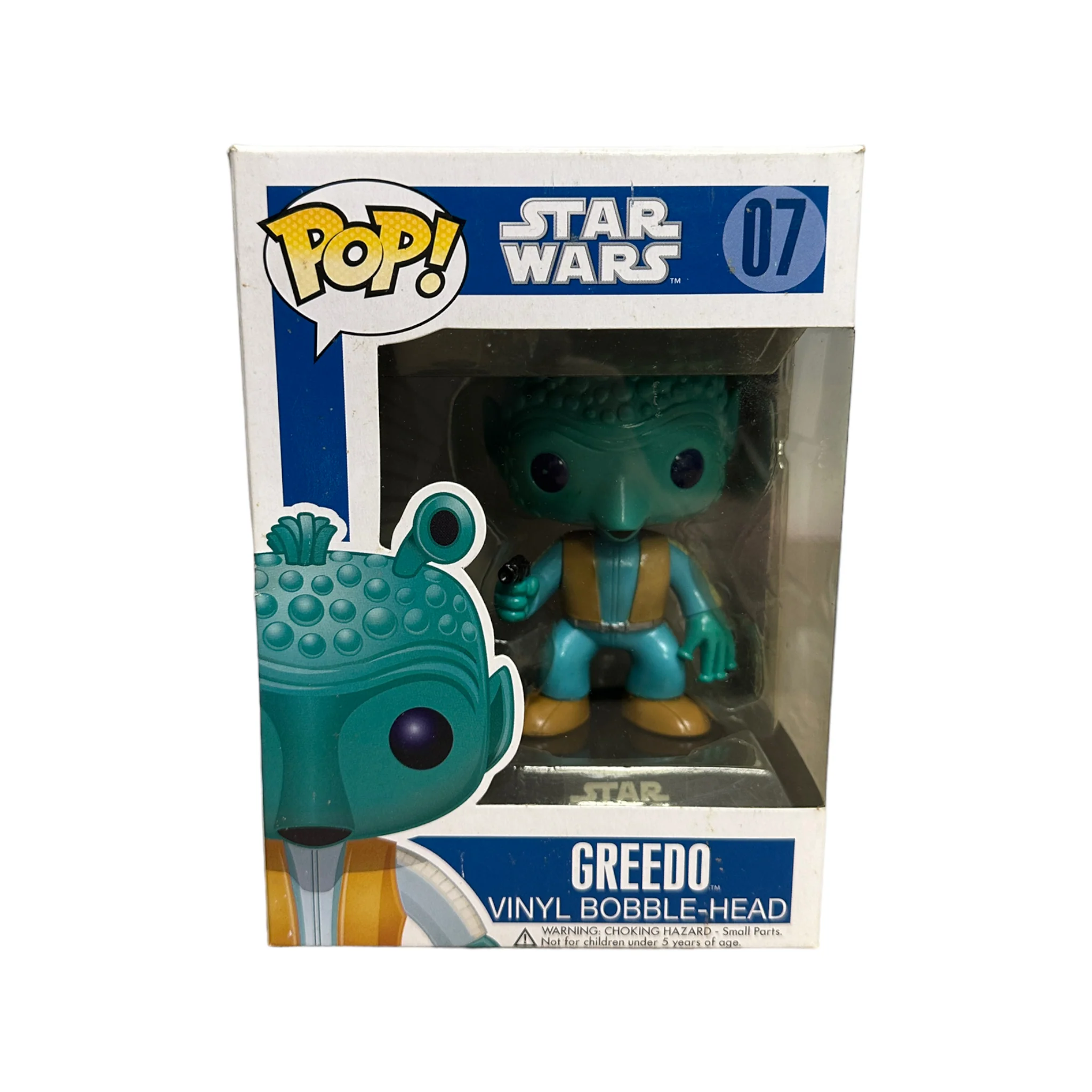Greedo #07 (Large Writing) Funko Pop! - Star Wars - 2011 Pop! - Condition 6/10