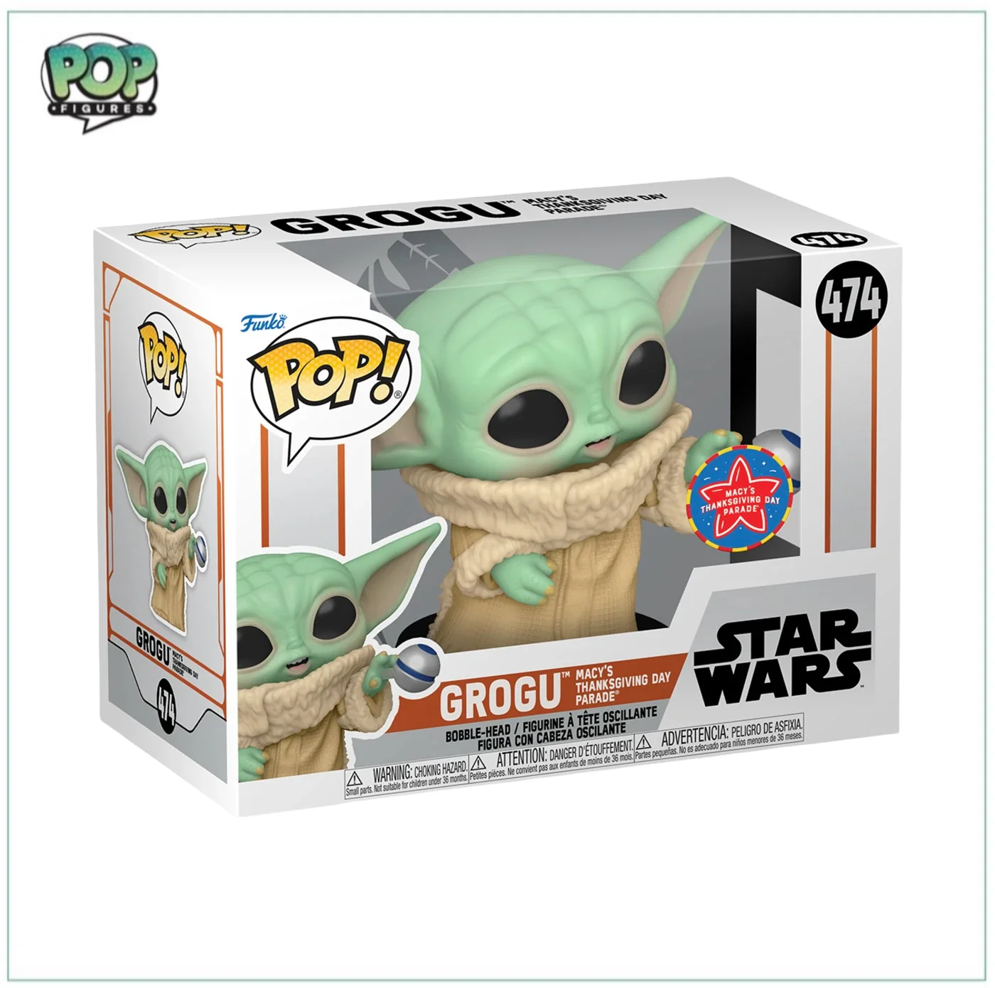 Grogu Macy’s Thanksgiving Day Parade #474 Funko Pop! - Star Wars - Macy’s Thanksgiving Day Parade Exclusive