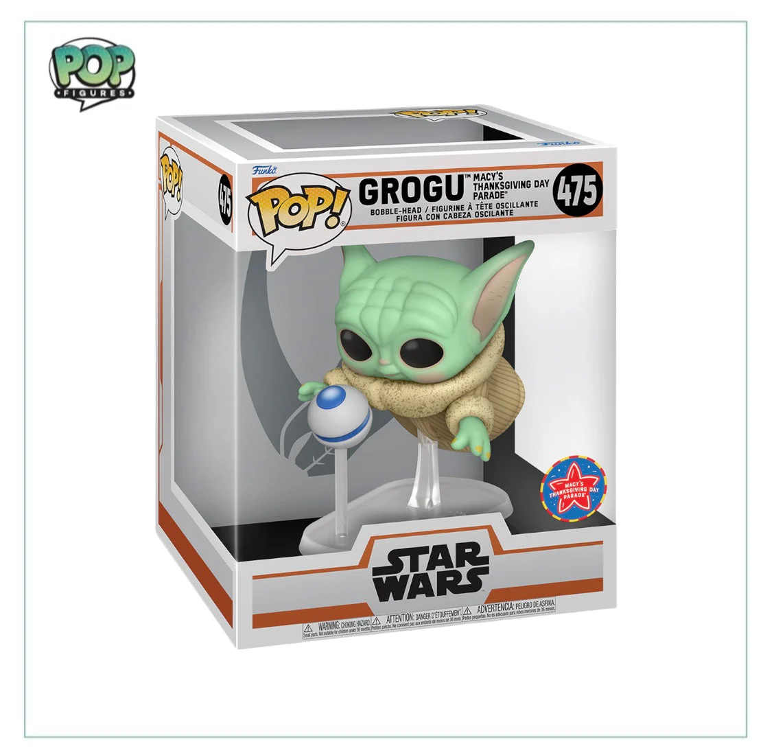Grogu Macy's Thanksgiving Day Parade #475 Funko Pop! - Star Wars - Macy's Thanksgiving Day Parade Exclusive - Condition 7.5/10