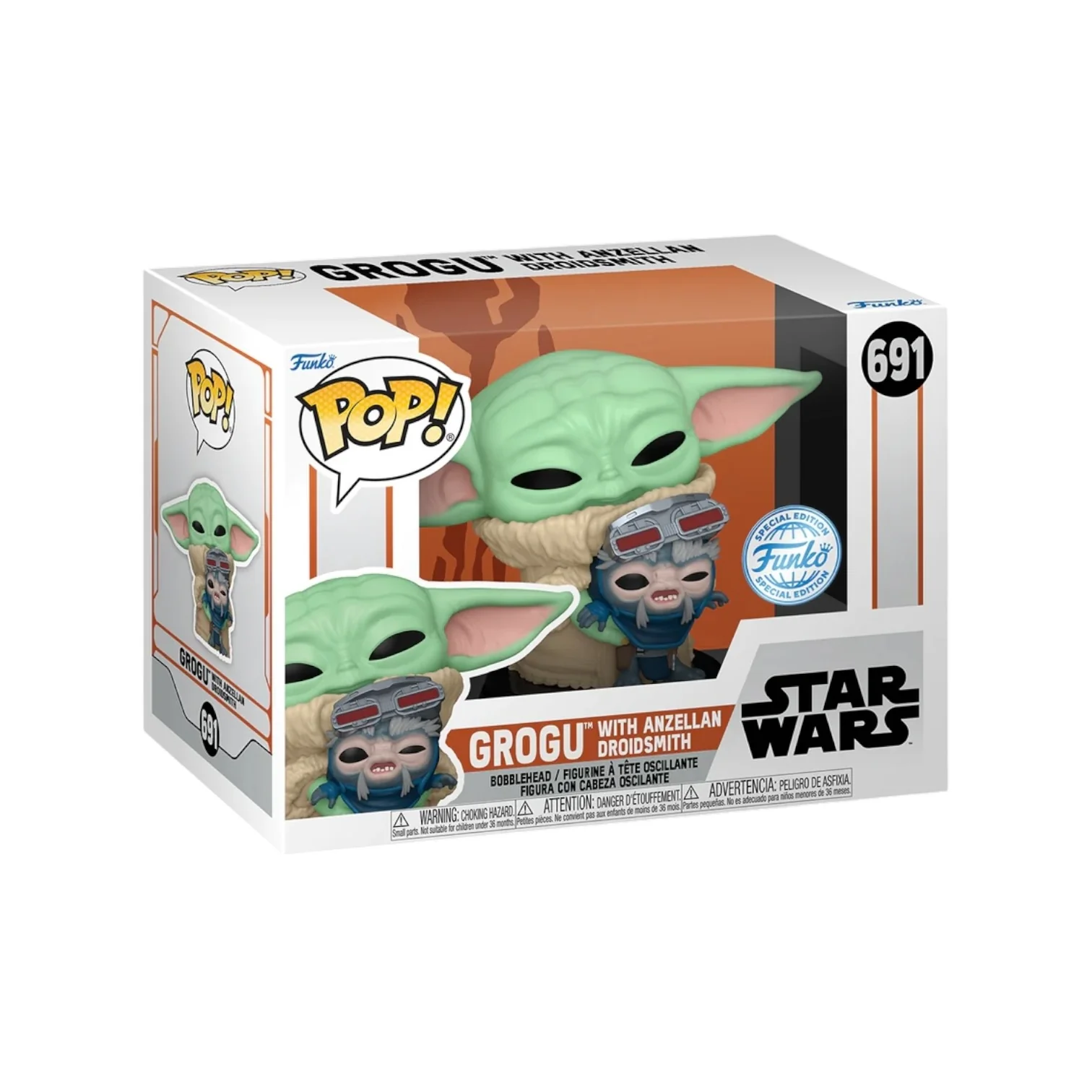 Grogu with Anzellan Droidsmith #691 Funko Pop! - Star Wars:  The Mandalorian - Special Edition