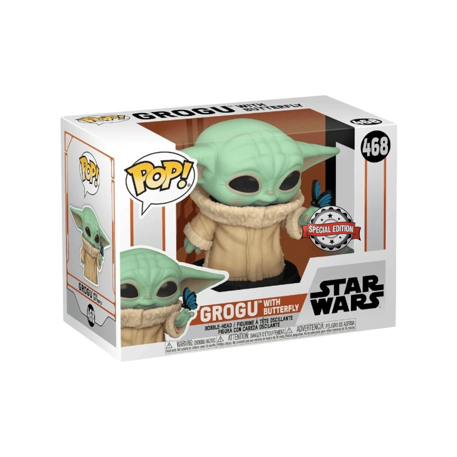 Grogu with Butterfly #468 Funko Pop! - Star Wars: The Mandalorian - Special Edition