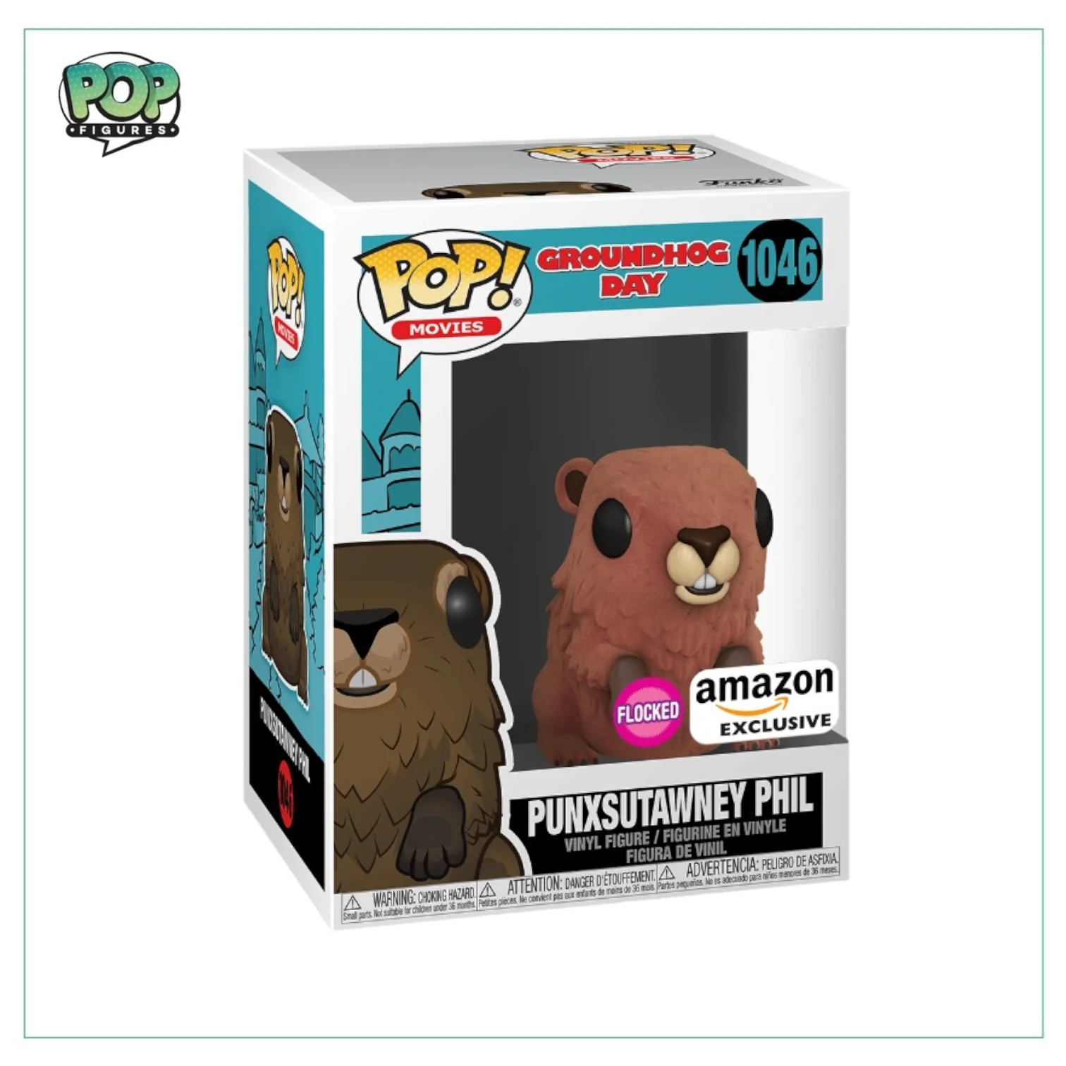 Groundhog Day The with  Punxsutawney Phil (Flocked) #1046 Funko Pop! - Groundhog Day - - Image 4
