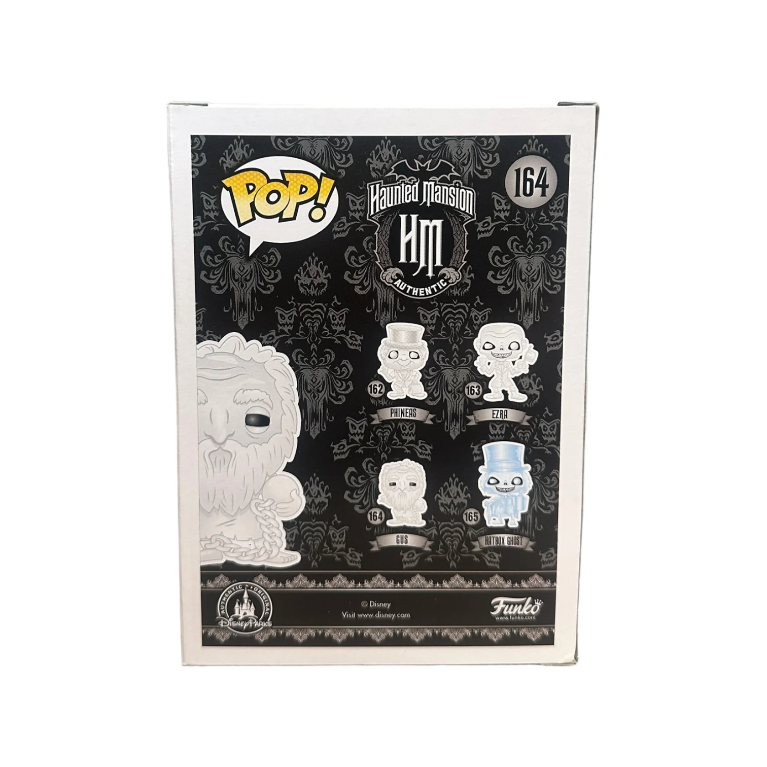 Gus #164 (Glows in the Dark) Funko Pop! - The Haunted Mansion - SDCC 2016 Exclusive LE1000 Pcs - Condition 7.5/10 - Image 3