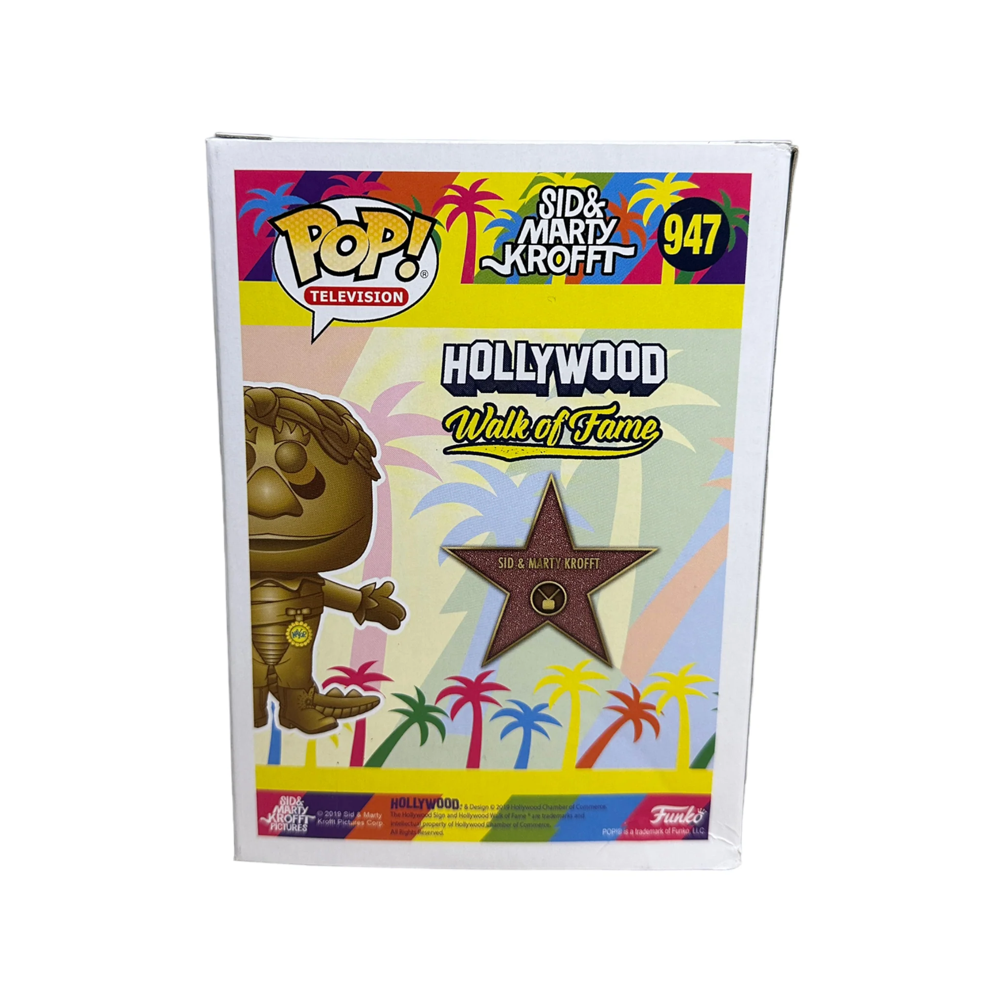 H.R. Pufnstuf #947 (Gold Metallic) Funko Pop! - Sid & Marty Krofft Pictures - Funko Hollywood Exclusive - Condition 6.5/10 - Image 3