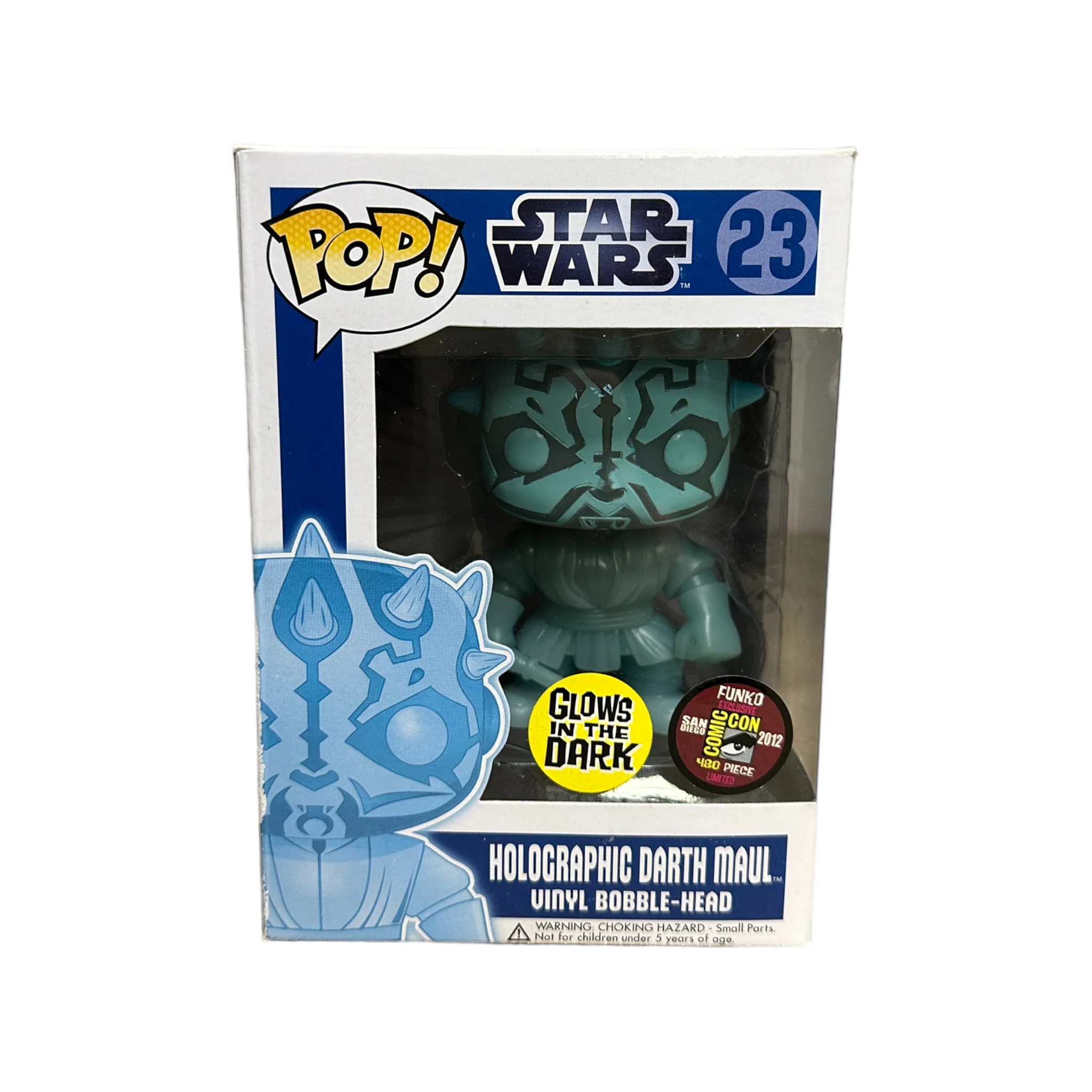 Holographic Darth Maul #23 (Glows in the Dark) Funko Pop! - Star Wars - SDCC 2012 Exclusive LE480 Pcs - Condition 7.75/10