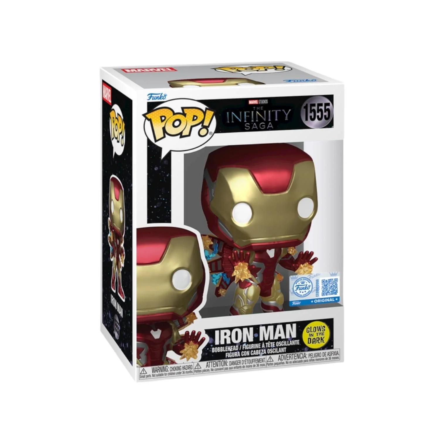 Iron Man (glow in the dark) #1555 Funko Pop - The Infinity Saga