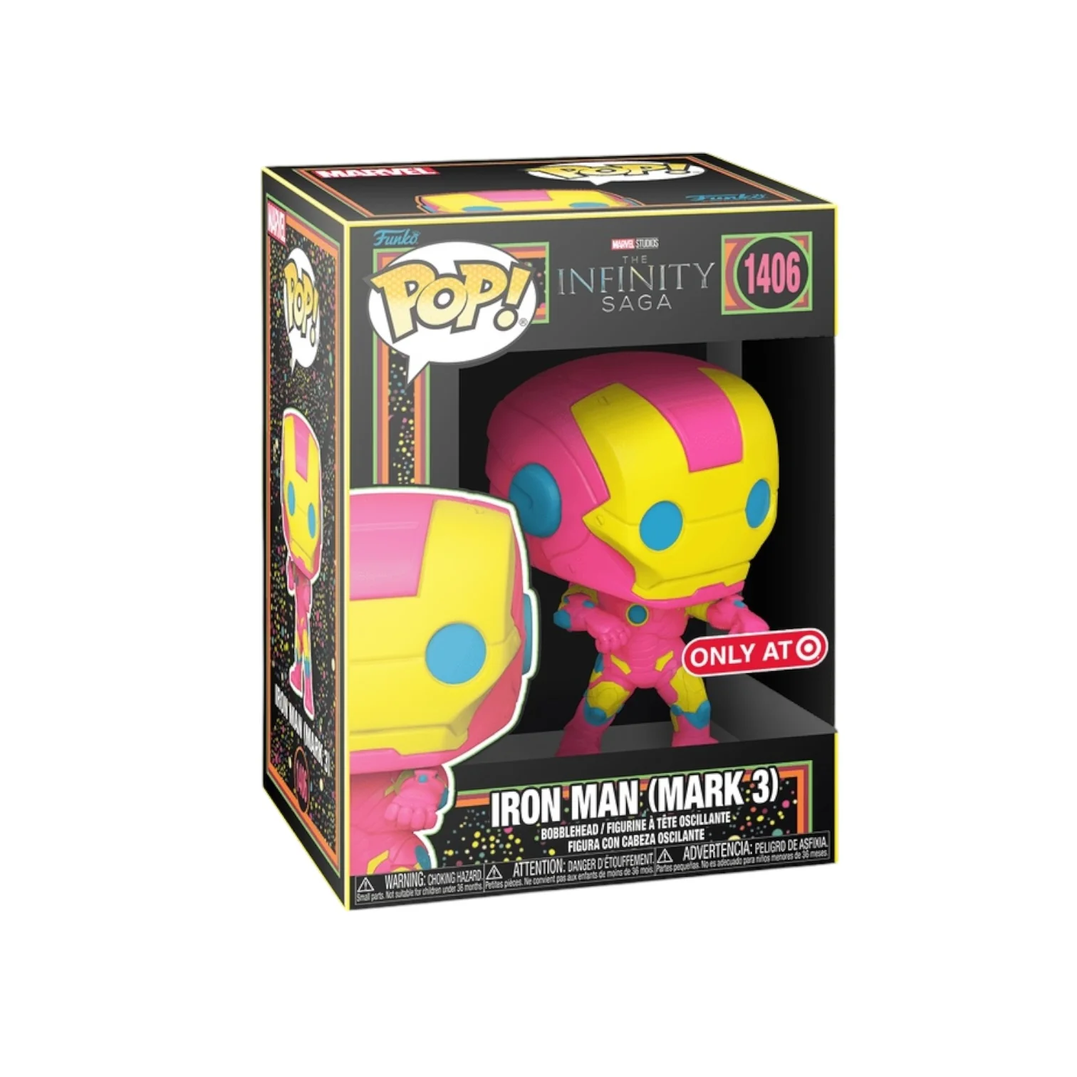 Iron Man (Mark 3) Blacklight #1406 Funko Pop! - The Infinity Saga - Target Exclusive