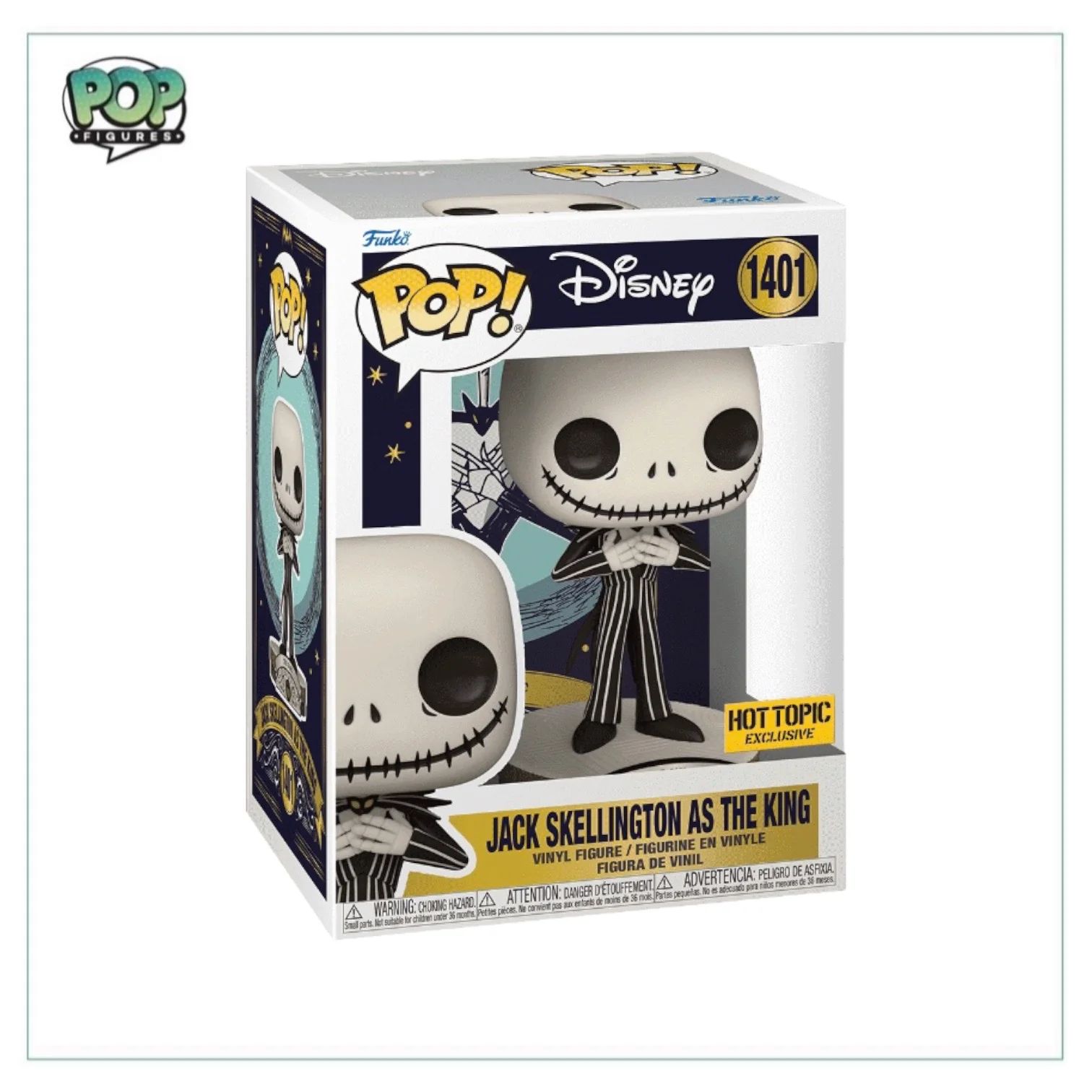 Jack Skellington as The King #1401 Funko Pop! - The Nightmare Before Christmas - Hot Topic Exclusive