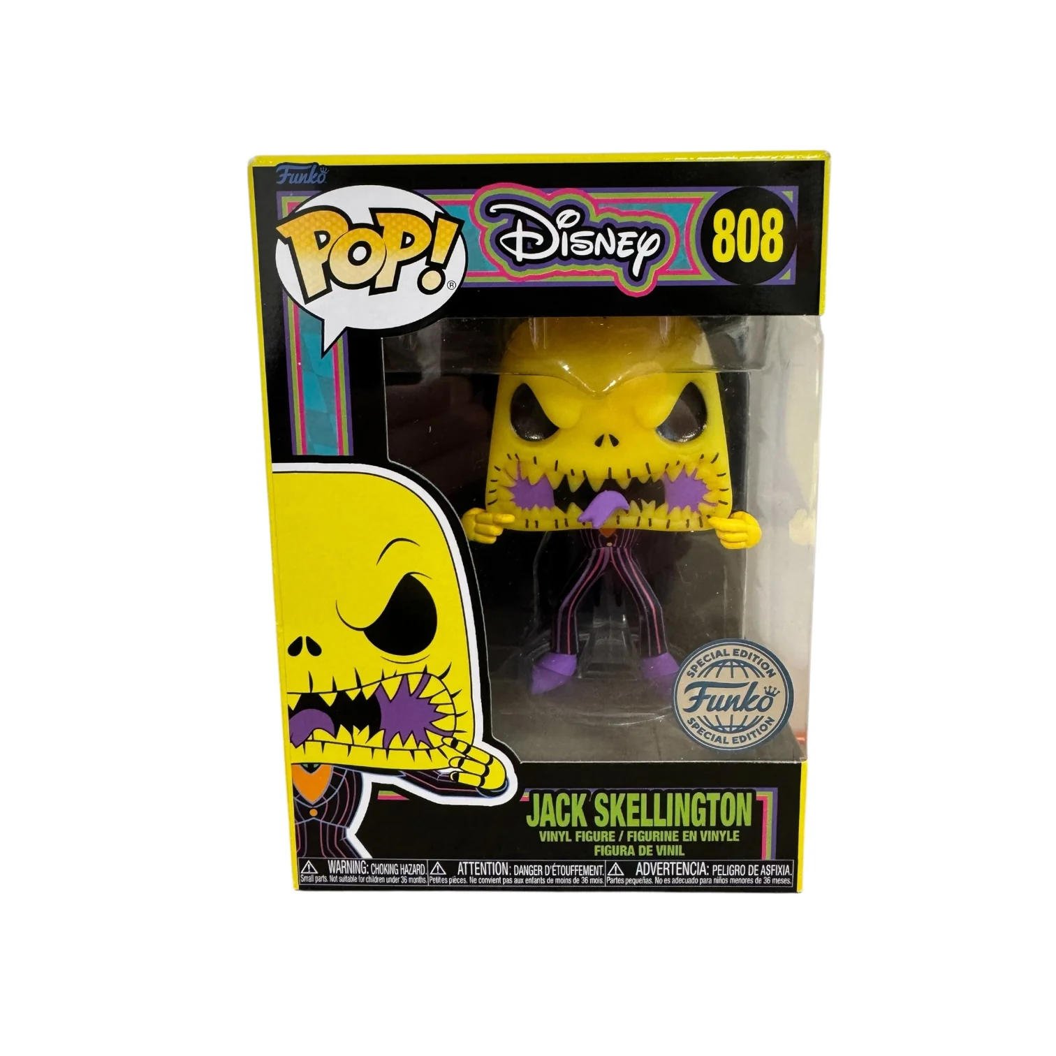 Jack Skellington (Scary Face) Blacklight Funko Pop! #808 Disney