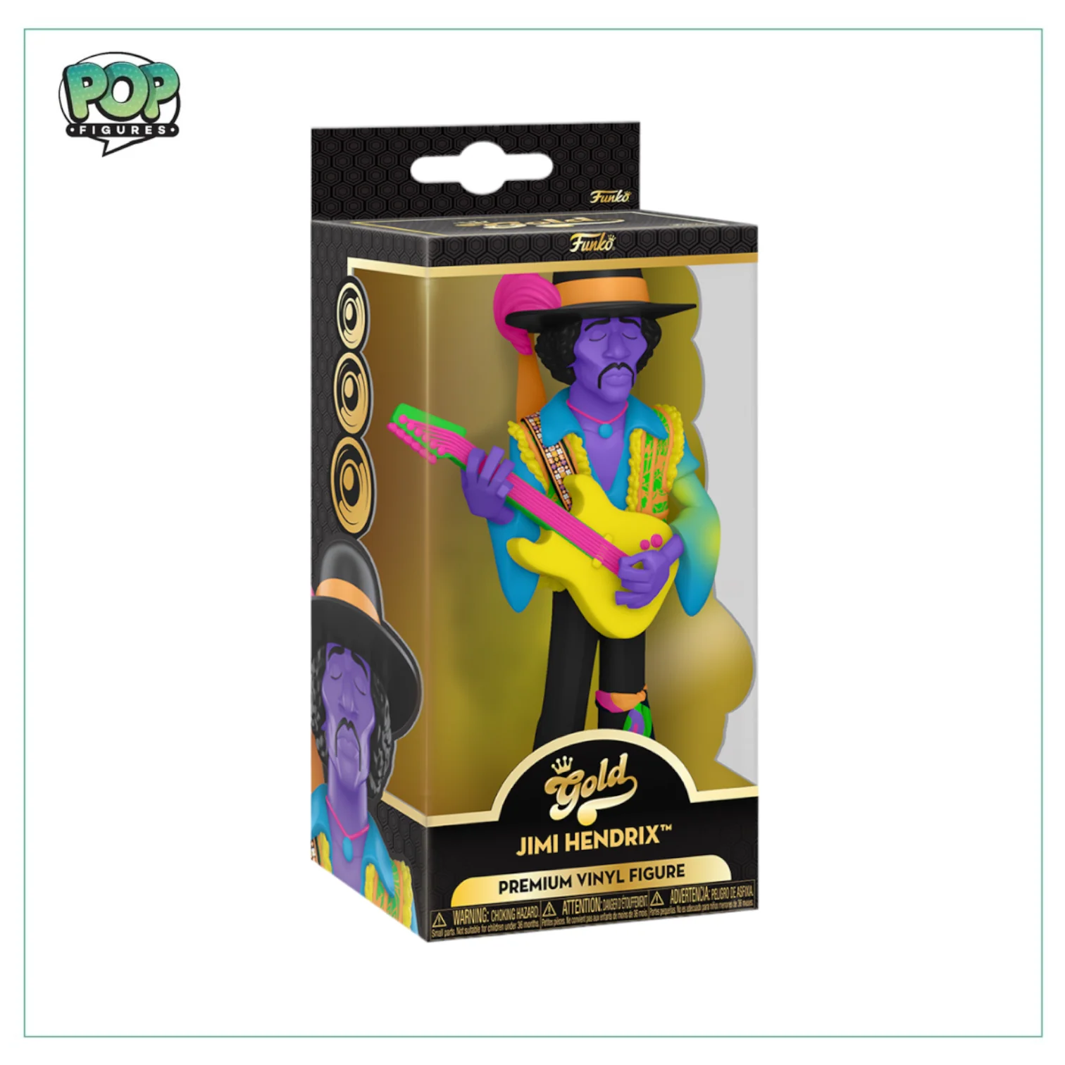 Jimi Hendrix (Blacklight) Funko Gold