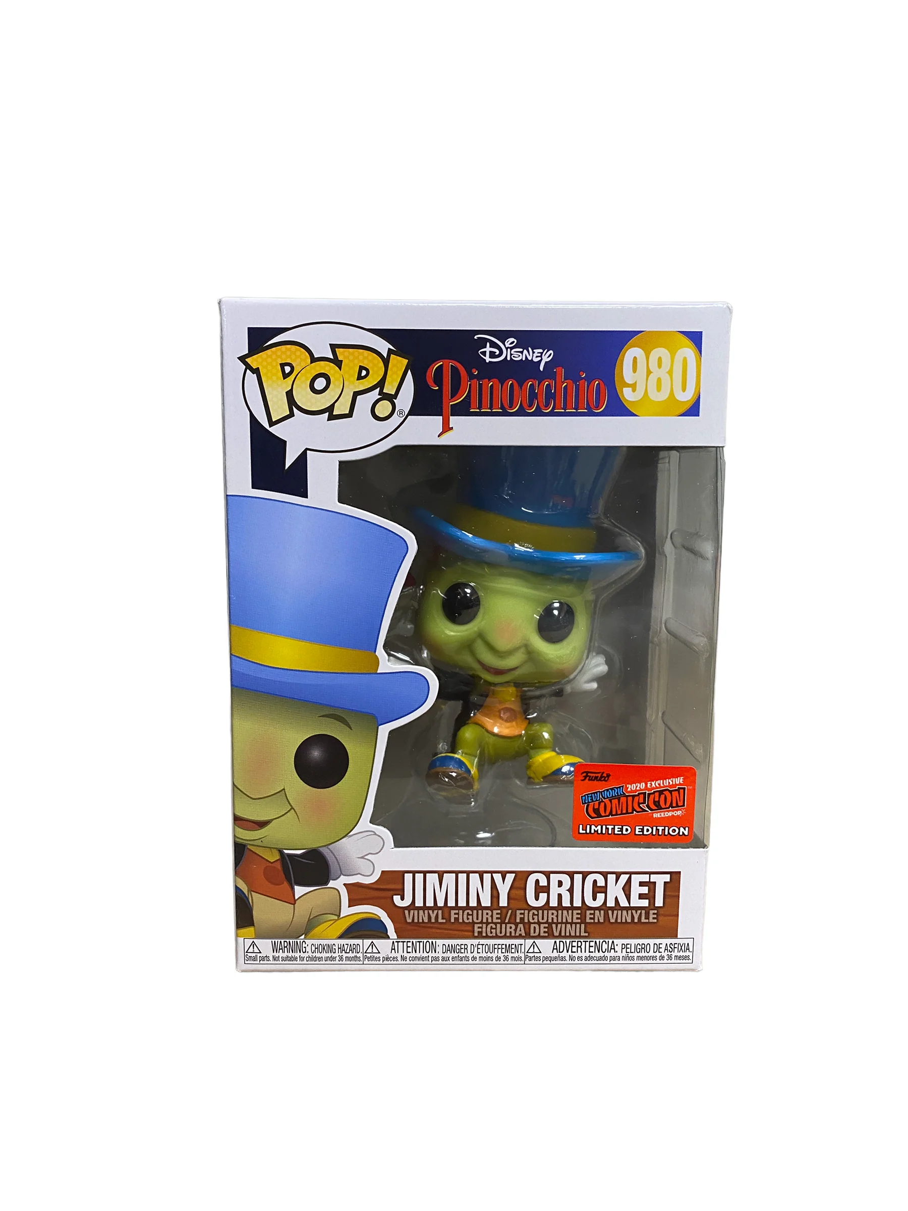 Jiminy Cricket #980 (Floating) Funko Pop! - Pinocchio - NYCC 2020 Official Convention Exclusive - Condition 9/10 - Image 2
