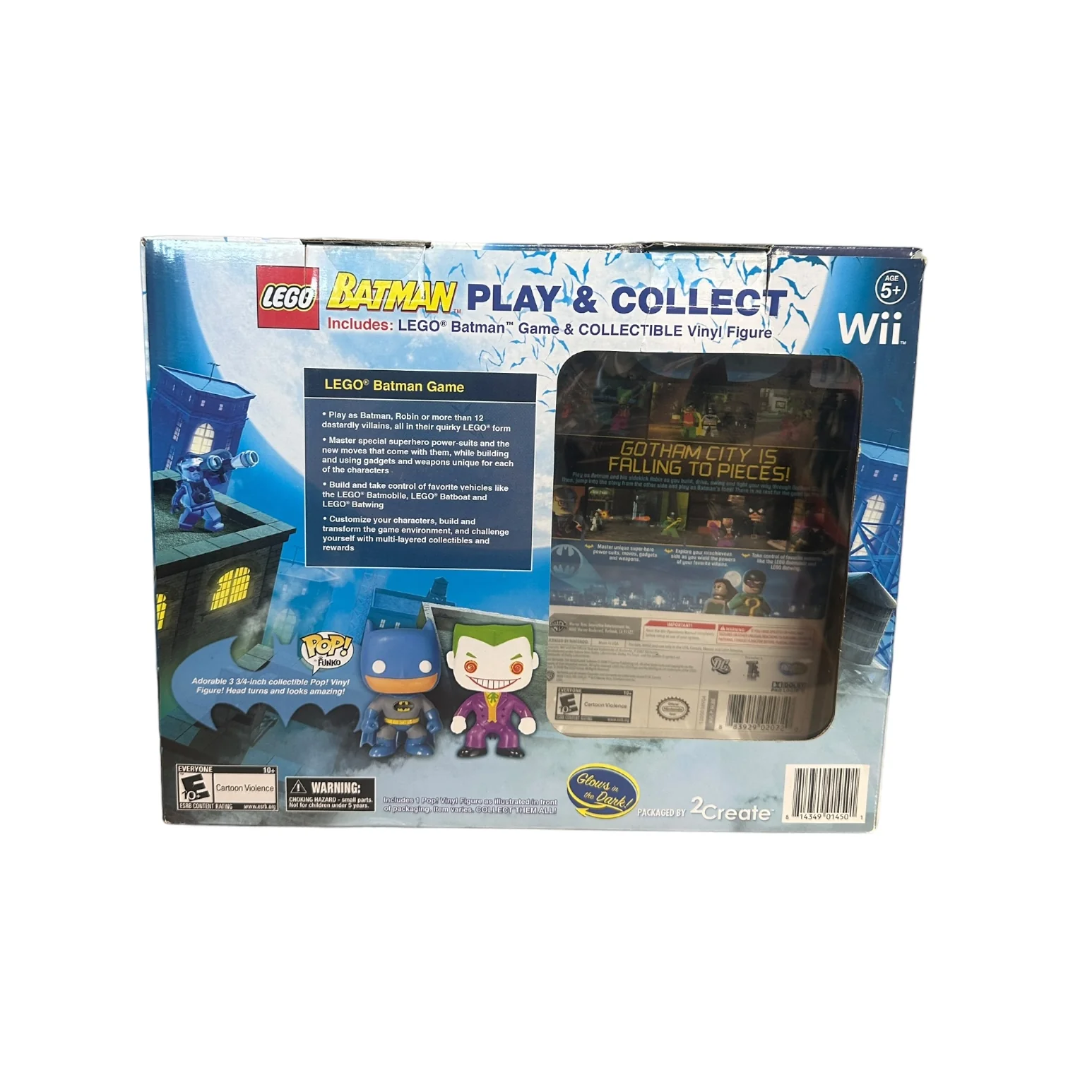 Lego Batman (Batman) Play & Collect Nintendo Wii (Glows in the Dark) Funko Pop Bundle! - Condition 6/10 - Image 3