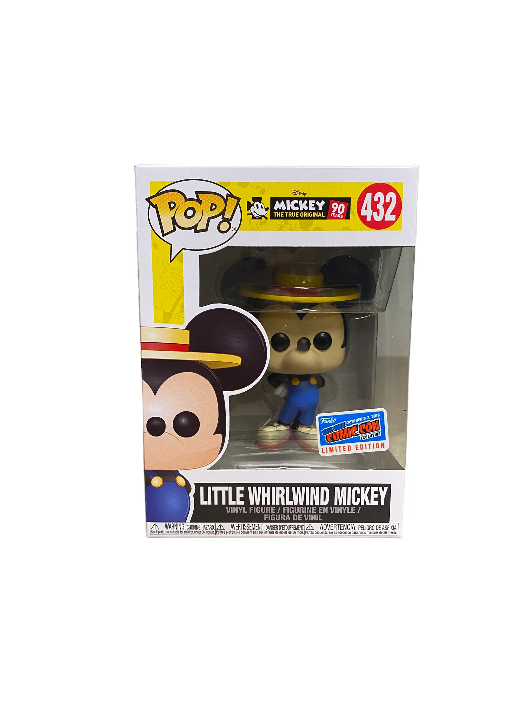 Little Whirlwind Mickey #432 Funko Pop! - Mickey's 90th Anniversary - NYCC 2018 Official Convention Exclusive - Condition 9/10 - Image 2