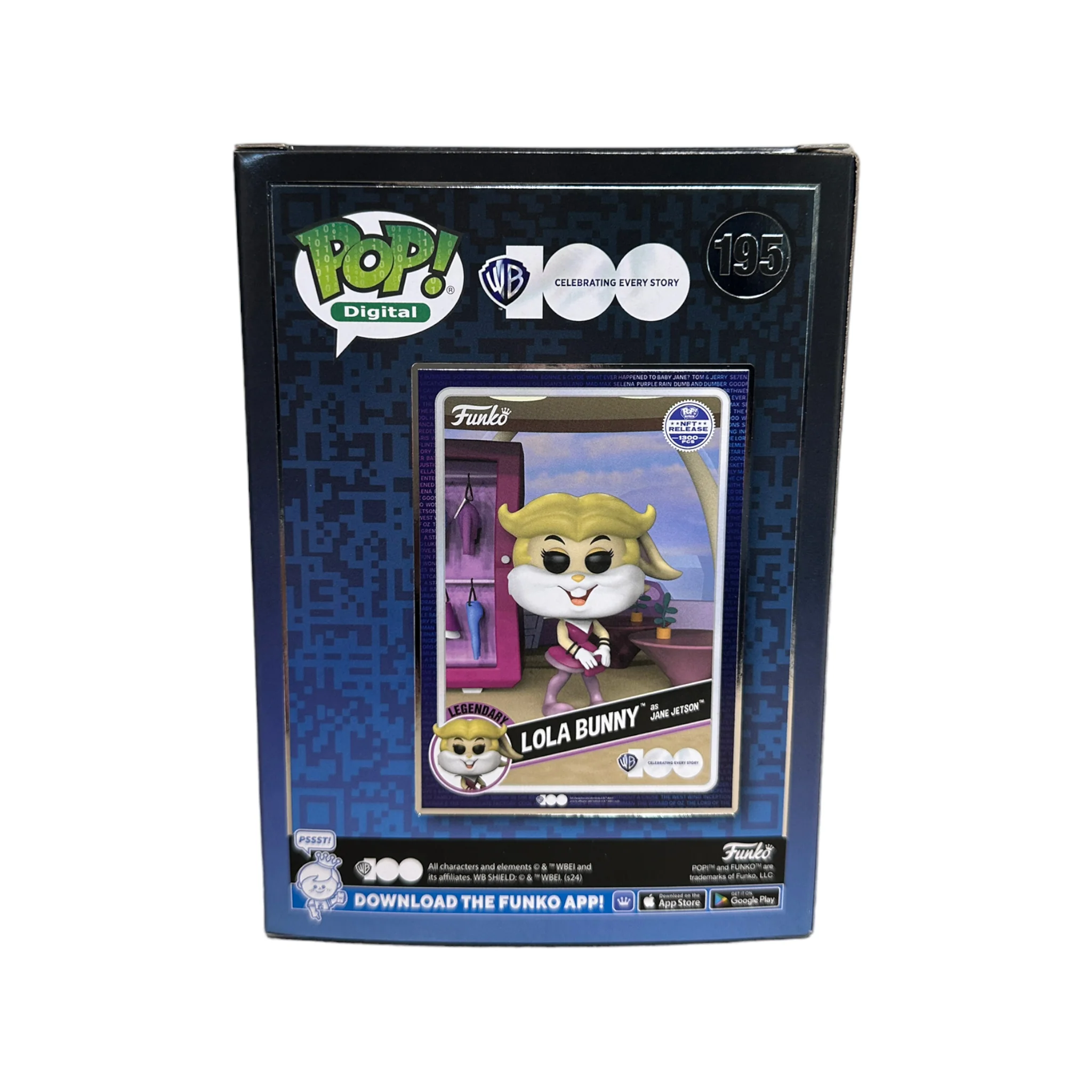 Lola Bunny as Jane Jetson #195 Funko Pop! - WB 100 - NFT Release Exclusive LE1300 Pcs - Condition 9.5/10 - Image 3