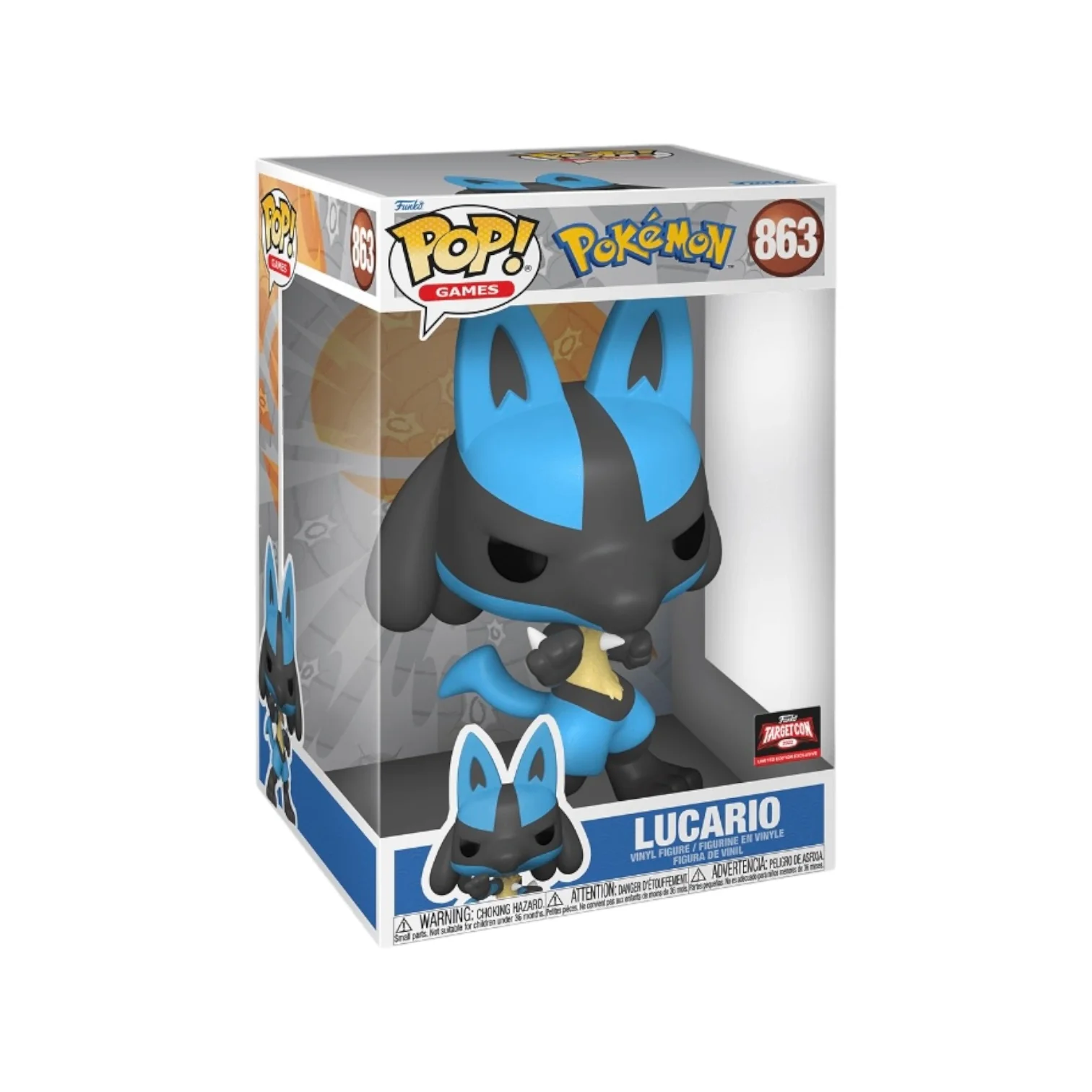 Lucario #863 10" Funko Pop! - Pokémon - Target Con 2022 Exclusive - Condition 7.5/10