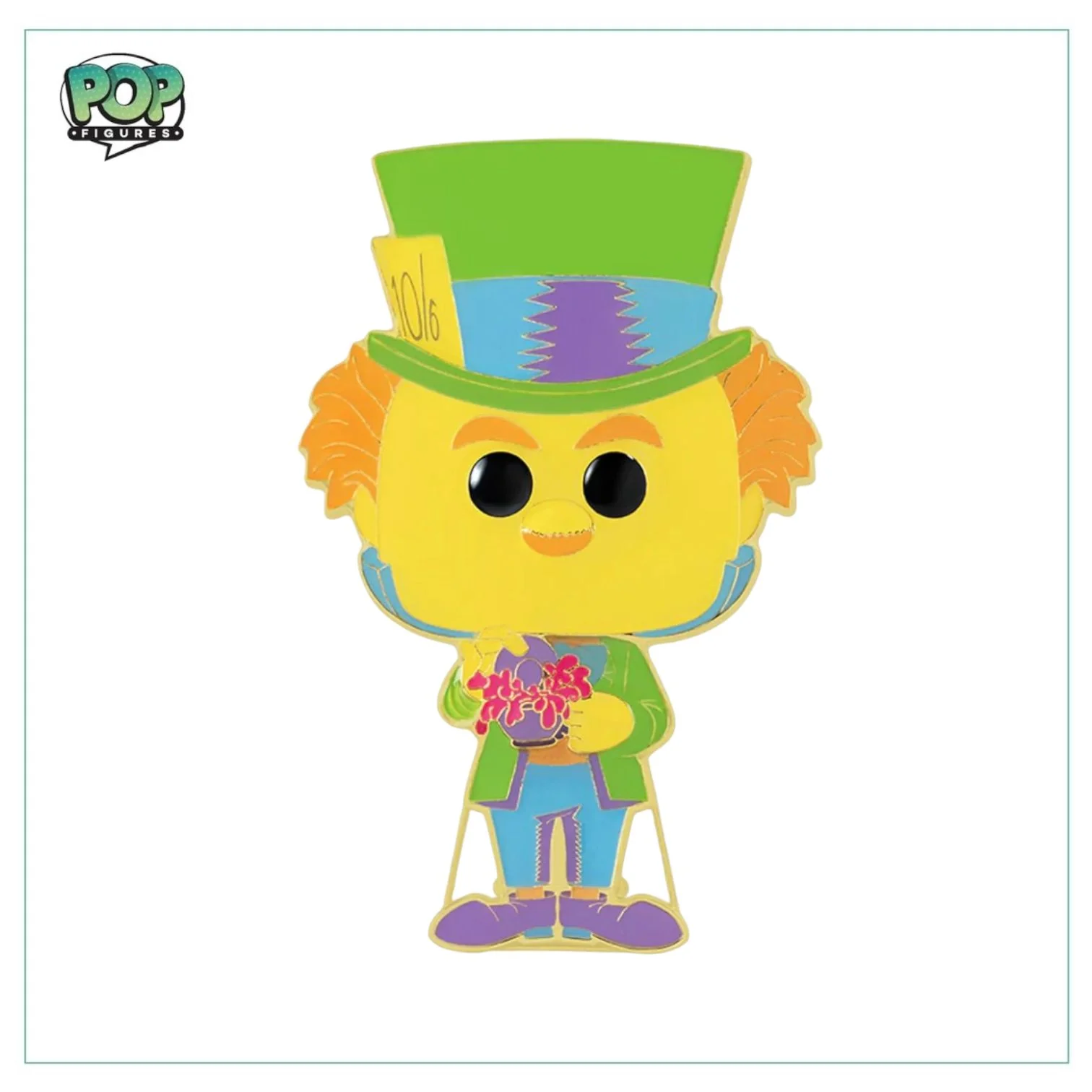 Mad Hatter #18 Enamel Pop! Pin - Alice in Wonderland - Glow in the Dark - Image 2