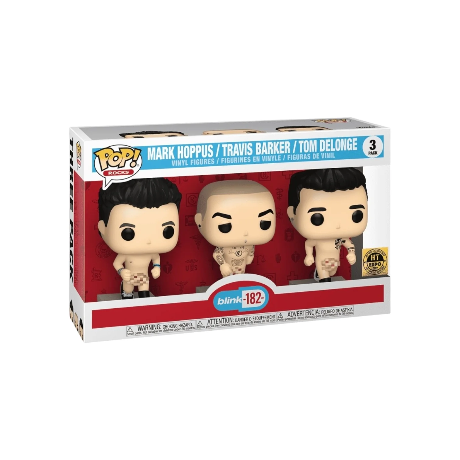 Mark Hoppus / Travis Barker / Tom DeLonge 3 Pack Funko Pop! - Blink-182 - Hot Topic Expo 2022 Exclusive