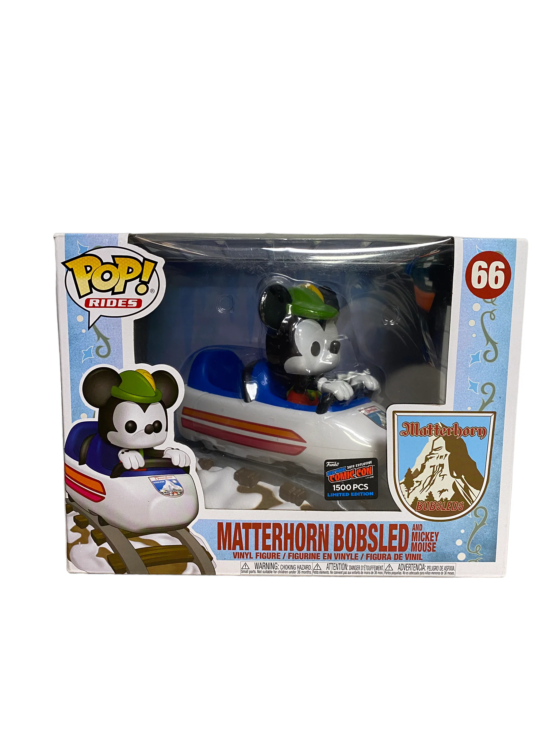 Matterhorn Bobsled And Mickey Mouse #66 Funko Pop Ride! - Disney - NYCC 2019 Exclusive LE1500 Pcs - Condition 8.5/10 - Image 2