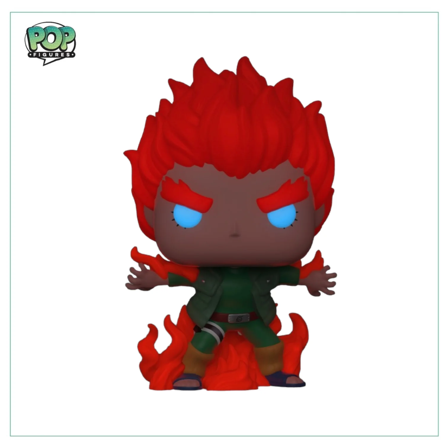 Might Guy (Eight Inner Gates) #824 Funko Pop - Naruto Shippuden - Glow in the Dark - Chalice Collectibles Exclusive - Image 2