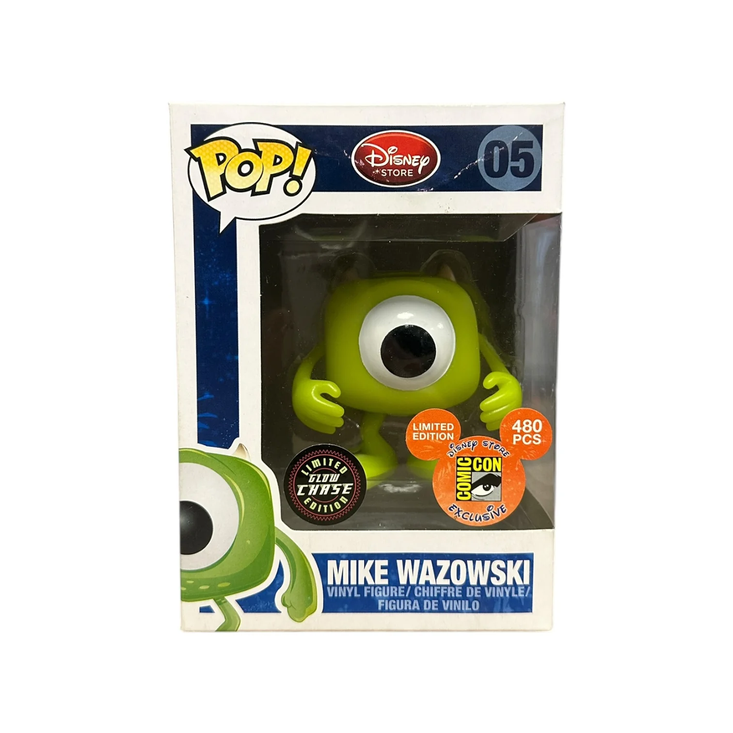 Mike Wazowski #05 (Glow Chase) Funko Pop! - Disney Series 1 - SDCC 2011 Disney Store Exclusive LE480 Pcs - Condition 6.5/10