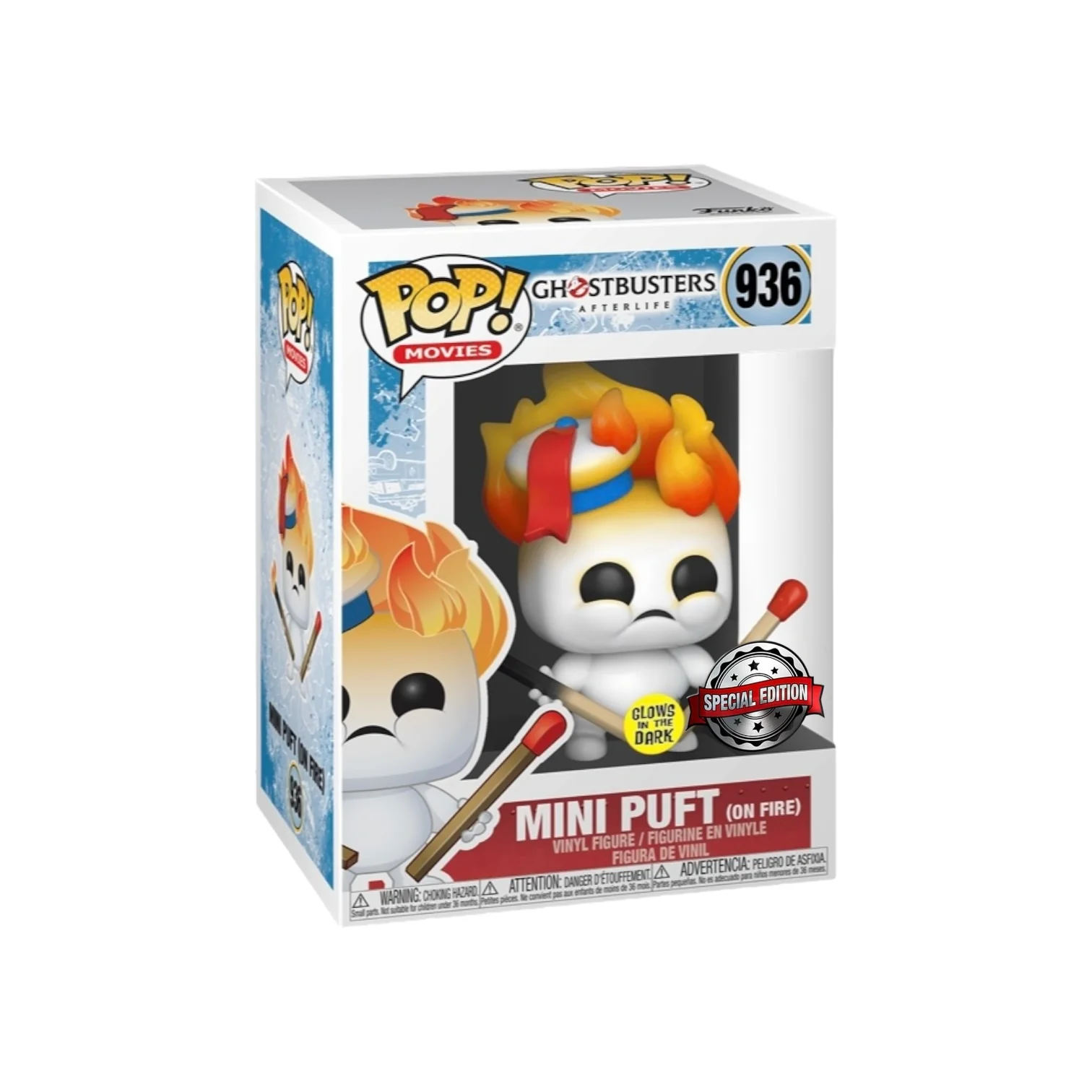 Mini Puft (on Fire) #936 (Glows in the Dark) Funko Pop! - Ghostbusters: Afterlife - Special Edition