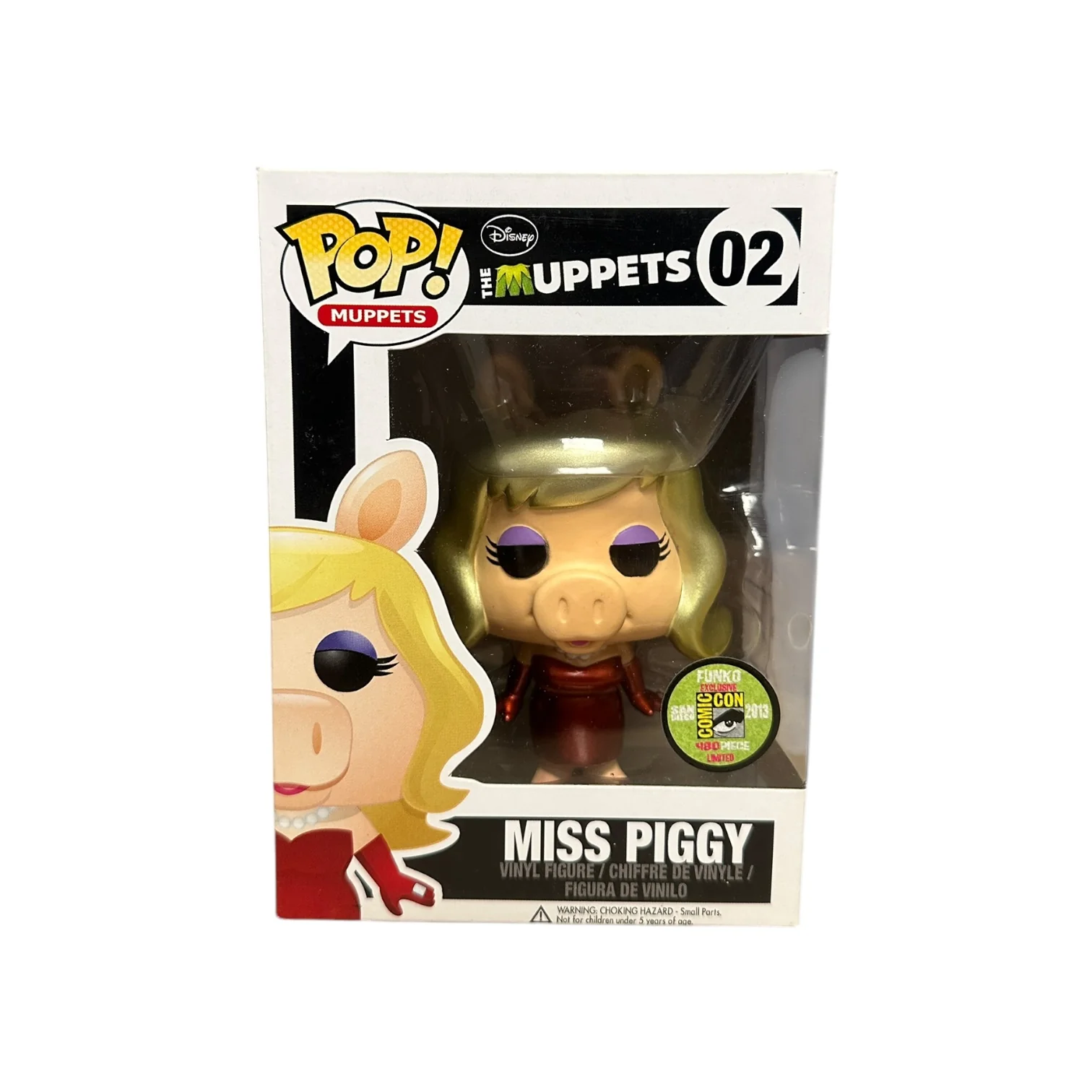 Miss Piggy #02 (Metallic) Funko Pop! - The Muppets - SDCC 2013 Exclusive LE480 Pcs - Condition 8.5/10