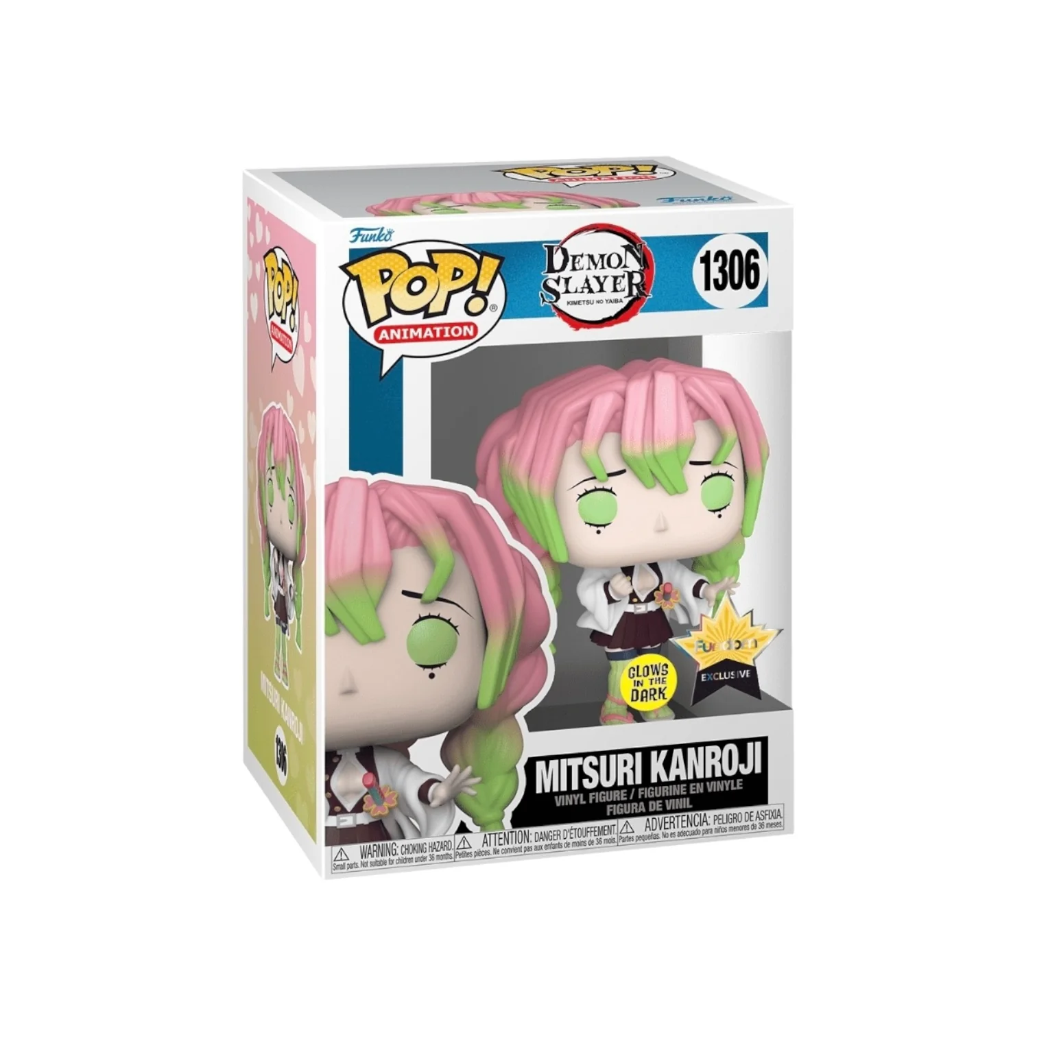 Mitsuri Kanroji #1306 (Glows in the Dark) Funko Pop! - Demon Slayer - Fundom Exclusive