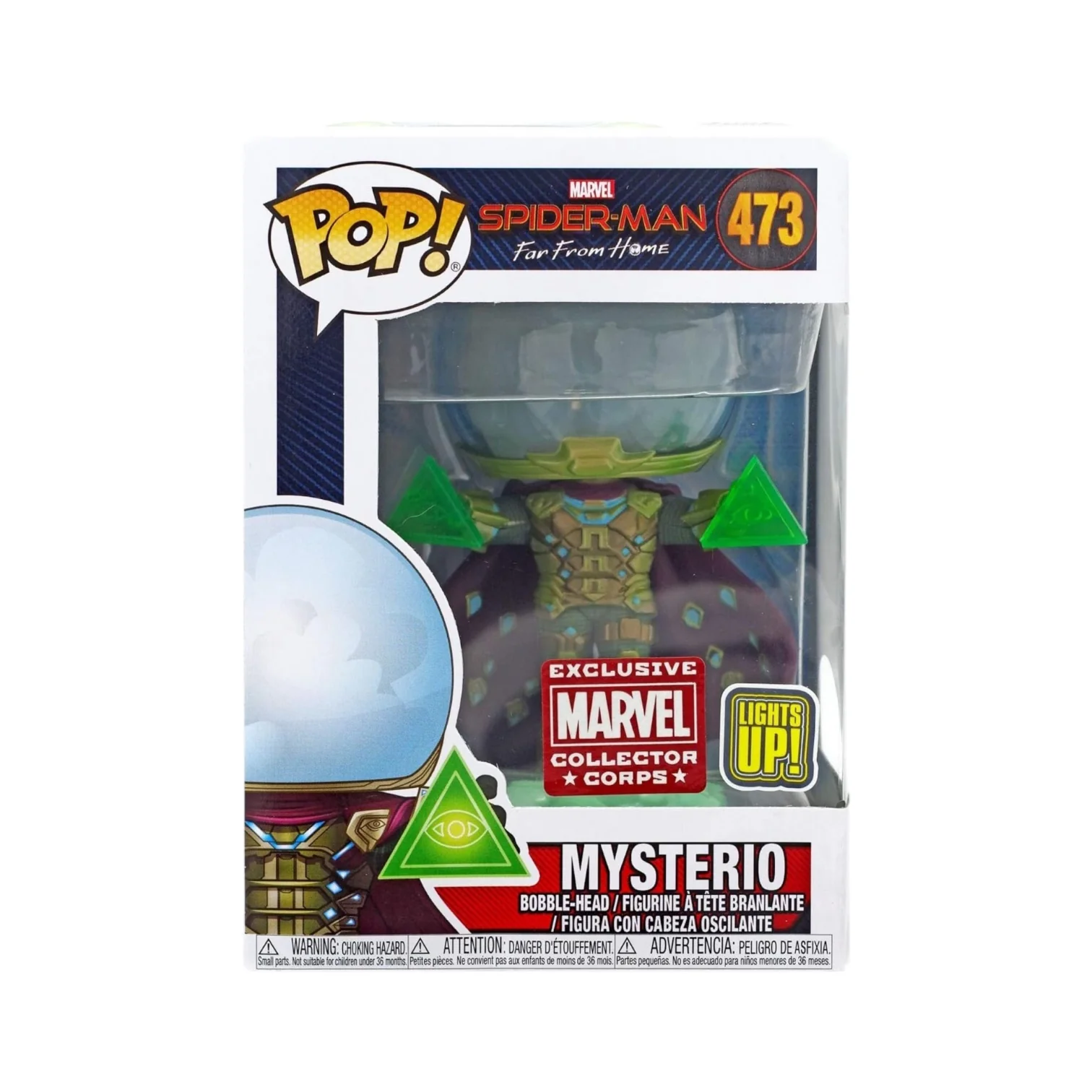 Mysterio (Lights Up) #473 Funko Pop! - Spider-Man Far From Home - Marvel Collectors Corps
