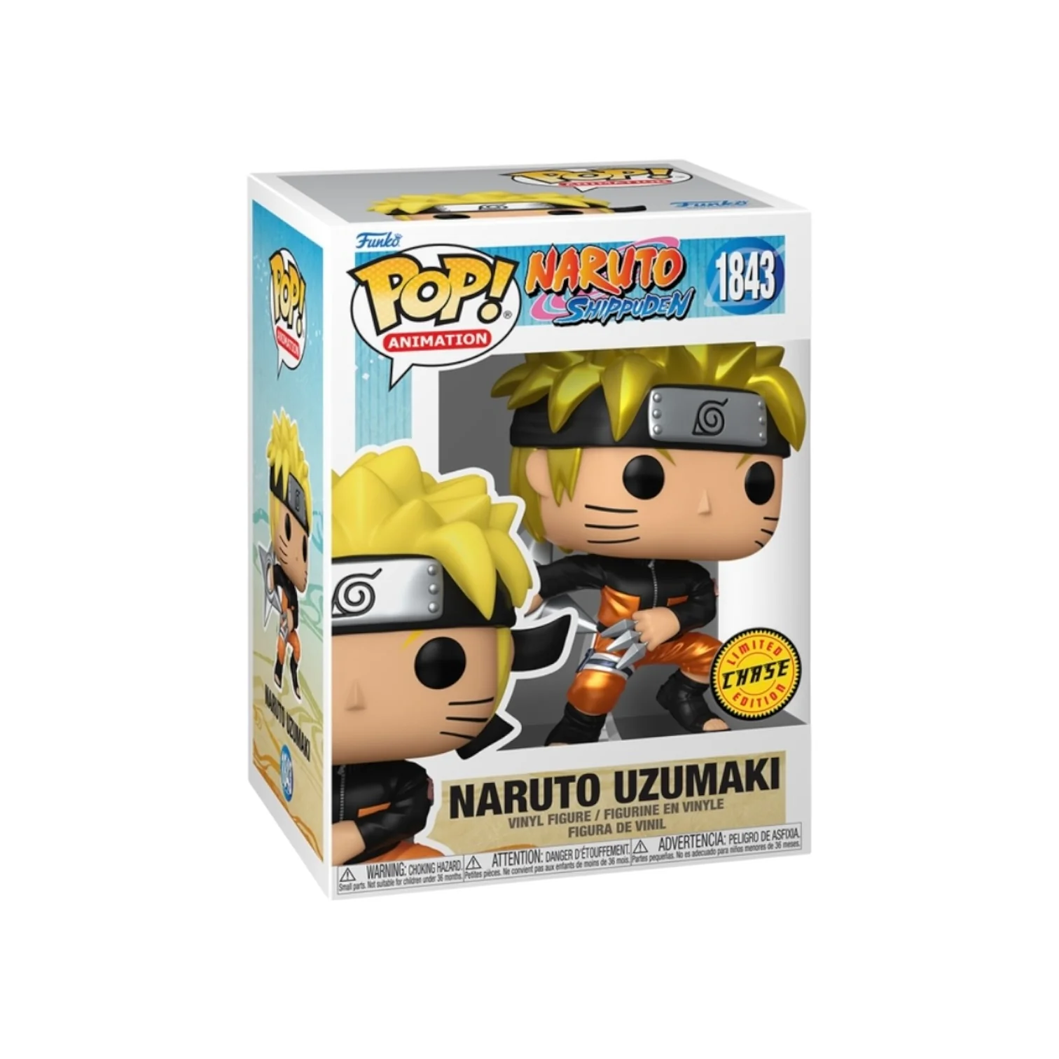Naruto Uzumaki #1843 (Metallic Chase) Funko Pop! - Naruto Shippuden