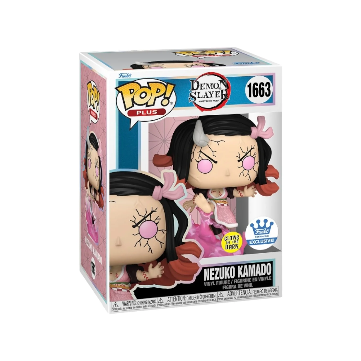 Nezuko Kamado #1663 (Glows in the Dark) Funko Pop! Plus - Demon Slayer - Funko Shop Exclusive