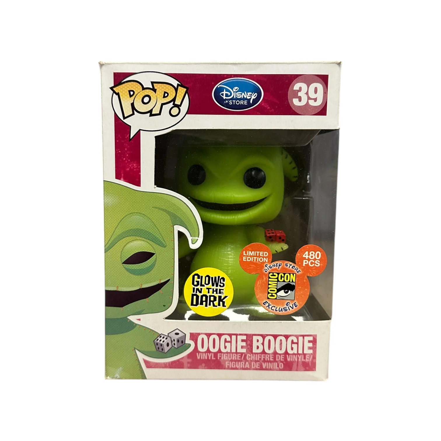 Oogie Boogie #39 (Glows in the Dark) Funko Pop! - Disney Series 4 - SDCC 2012 Disney Store Exclusive LE480 Pcs - Condition 7.5/10