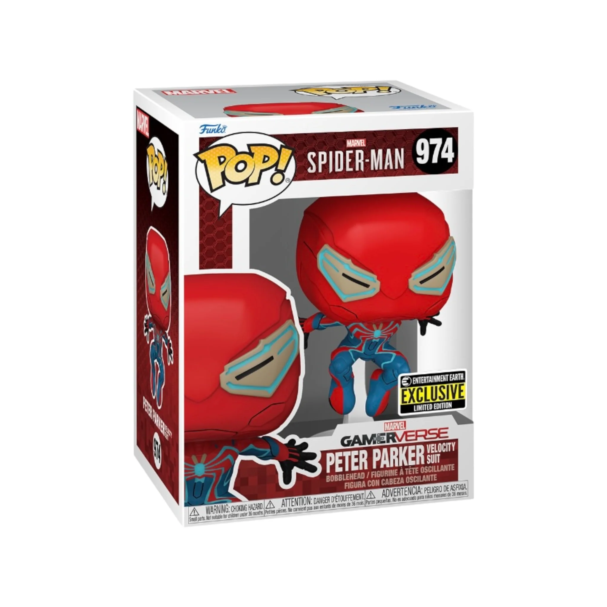 Peter Parker Velocity Suit #974 Funko Pop! - Spider-Man 2 - Entertainment Earth Exclusive