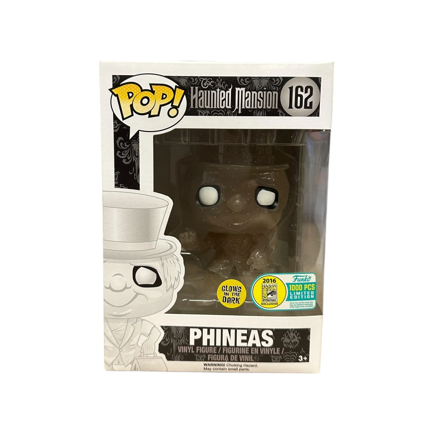 Phineas #162 (Glows in the Dark) Funko Pop! - The Haunted Mansion - SDCC 2016 Exclusive LE1000 Pcs - Condition 8.75/10
