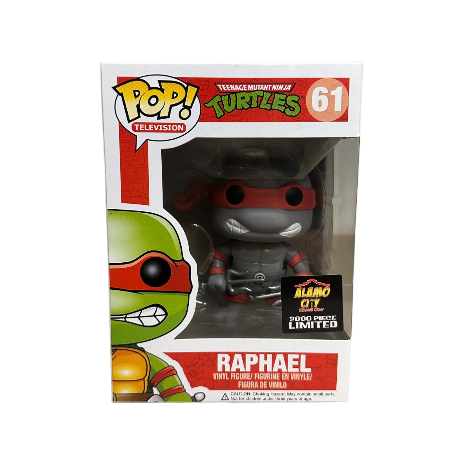 Raphael #61 (Grayscale) Funko Pop! - Teenage Mutant Ninja Turtles - Alamo City Comic Con 2013 Exclusive LE2000 Pcs - Condition 8.75/10