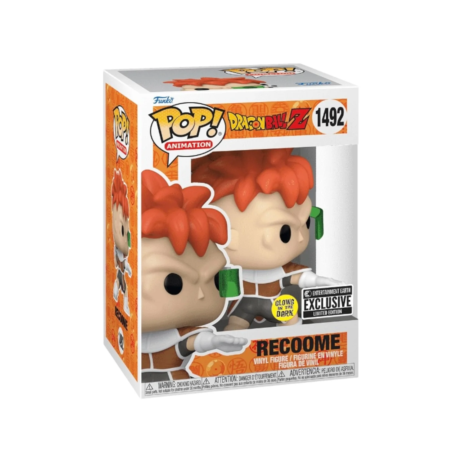 Recoome #1492 (Glows in the Dark) Funko Pop! - Dragon Ball Z - Entertainment Earth Exclusive