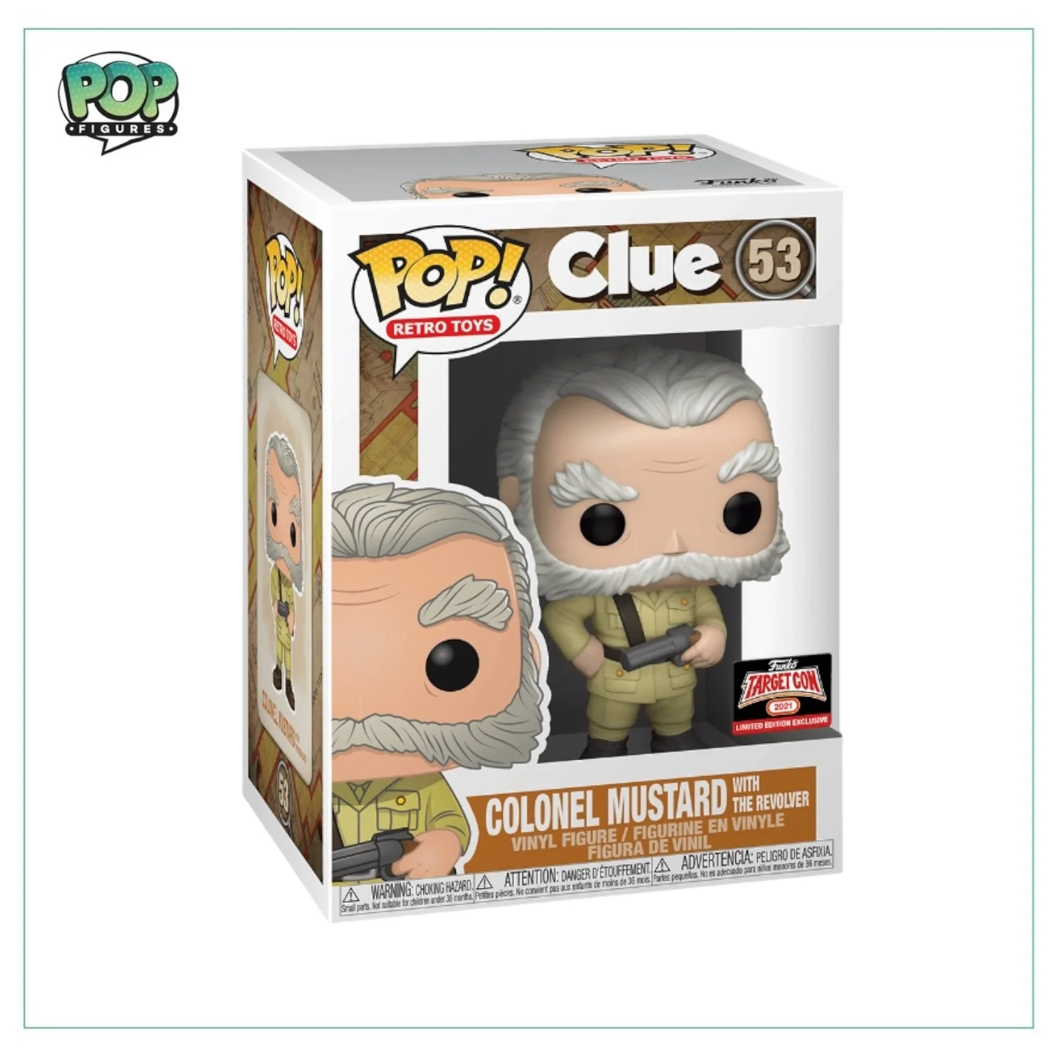Colonel Mustard with the Revolver #53 Funko Pop! Retro Toys, 2021 Target Limited Edition Exclusive