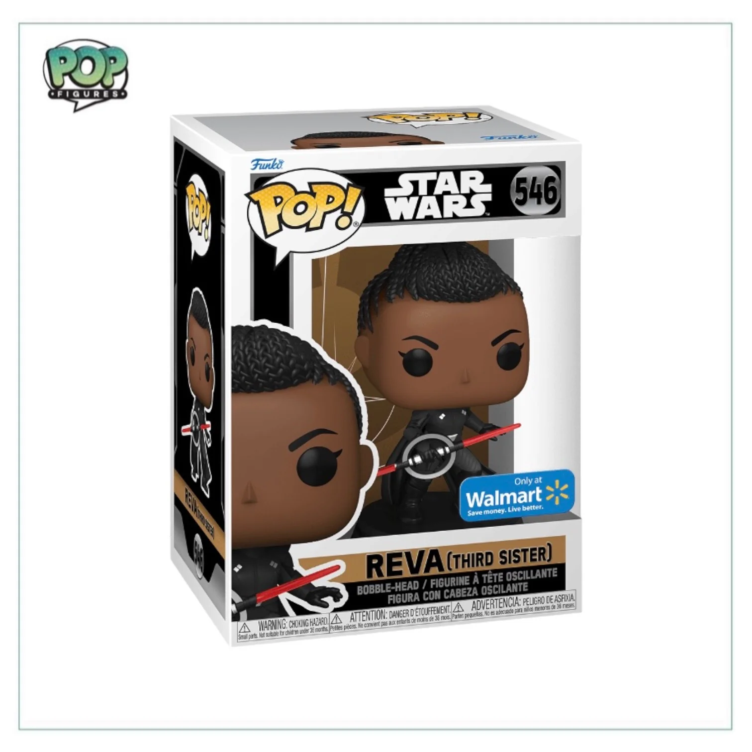 Reva (Third Sister) #546 (w/ Lightsaber) Funko Pop! - Star Wars: Kenobi - Walmart Exclusive