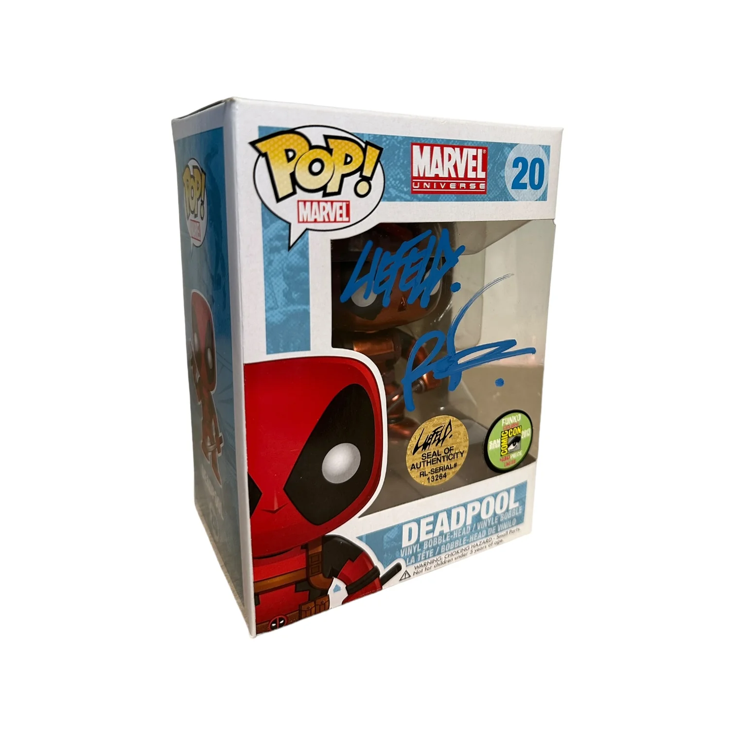Rob Liefield Signed Deadpool #20 (Metallic) Funko Pop! - Marvel Universe - SDCC 2013 Exclusive LE480 Pcs - Condition 8/10 - Robliefieldcreations.com COA - Image 8