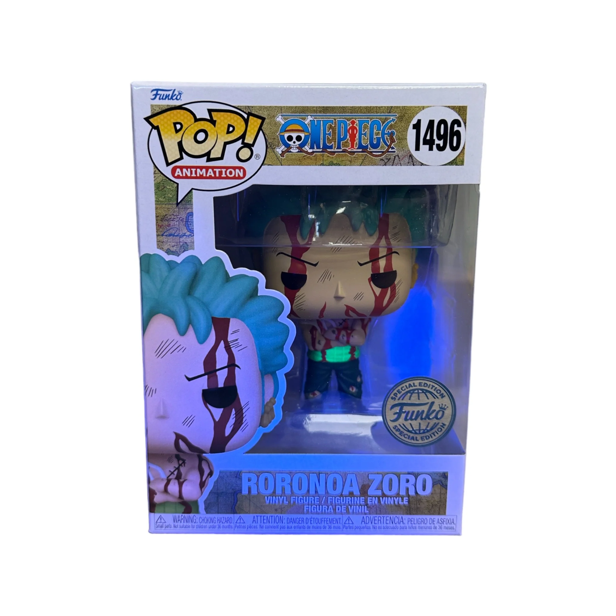 Roronoa Zoro (Nothing Happened) #1496 (Error Glow Belt) Funko Pop! - One Piece - Special Edition - Image 3
