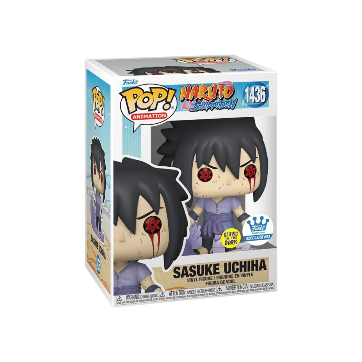 Sasuke Uchiha #1436 (Glows in the Dark) Funko Pop! - Naruto Shippuden - Funko Shop Exclusive