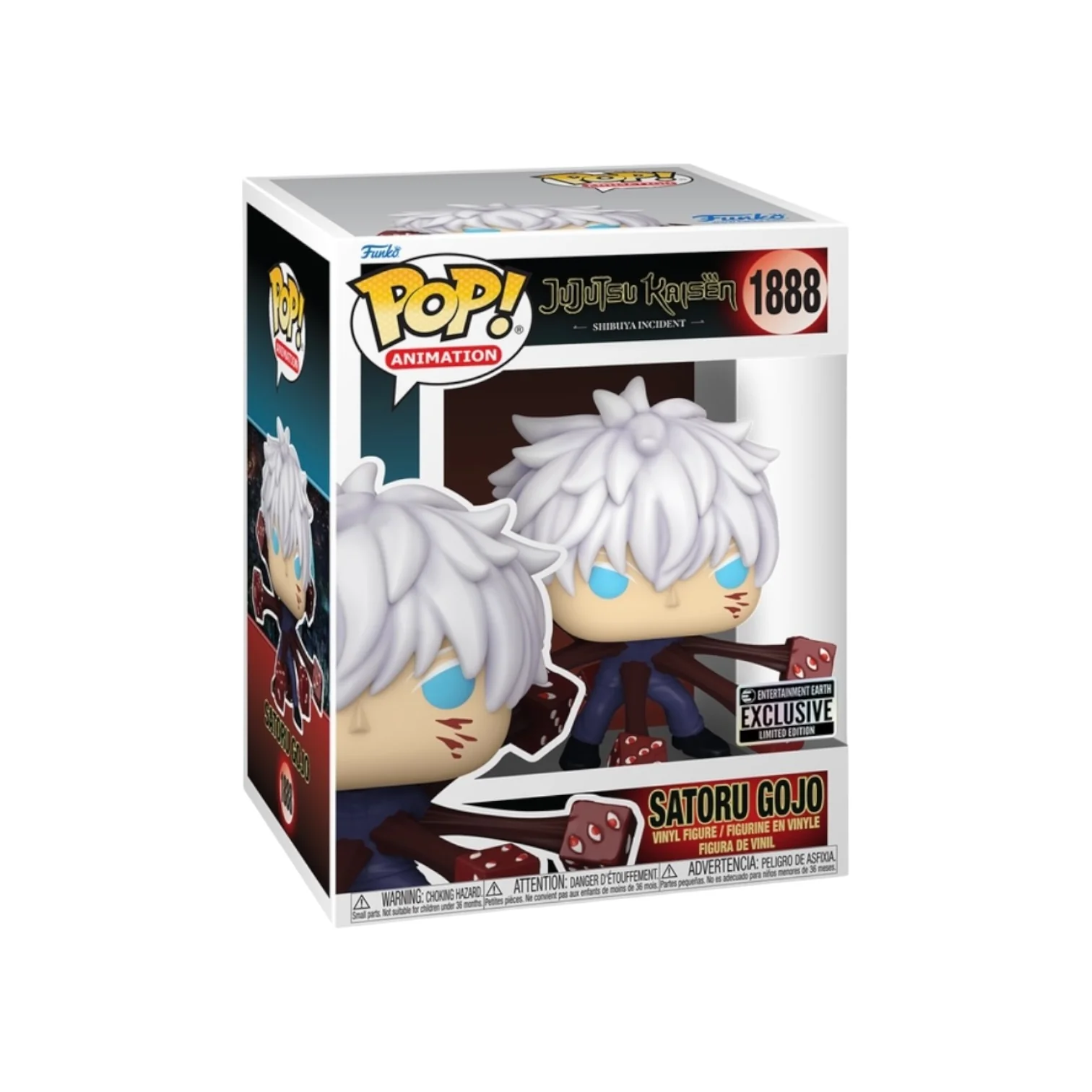 Satoru Gojo #1888 (Trapped Prison Realm) Funko Pop! Premium - Jujutsu Kaisen - Entertainment Earth Exclusive