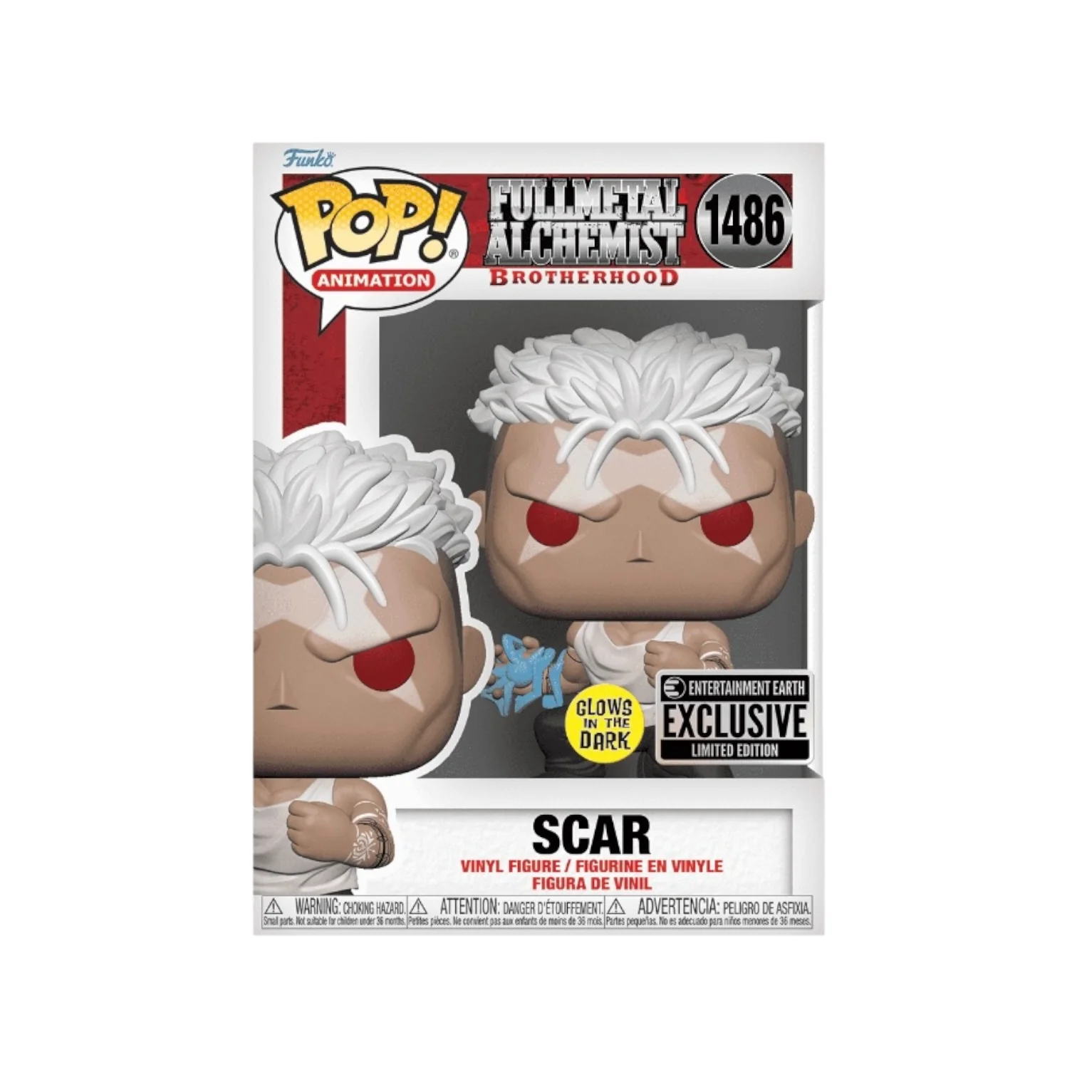 Scar #1486 (Glows in the Dark) Funko Pop! - Fullmetal Alchemist Brotherhood - Entertainment Earth Exclusive