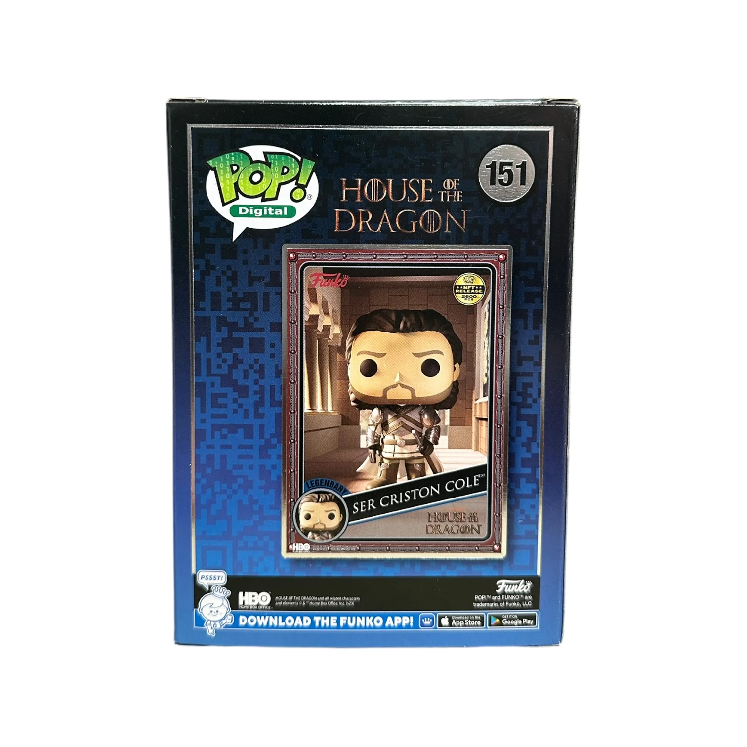 Ser Criston Cole #151 Funko Pop! - House of The Dragon - NFT Release Exclusive LE2600 Pcs - Condition 9/10 - Image 3