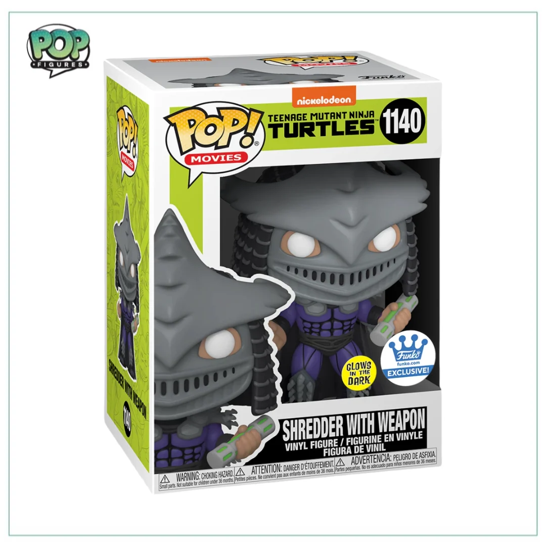 Shredder with Weapon #1140 (Glows in the Dark) Funko Pop! - Teenage Mutant Ninja Turtles - Funko Shop Exclusive