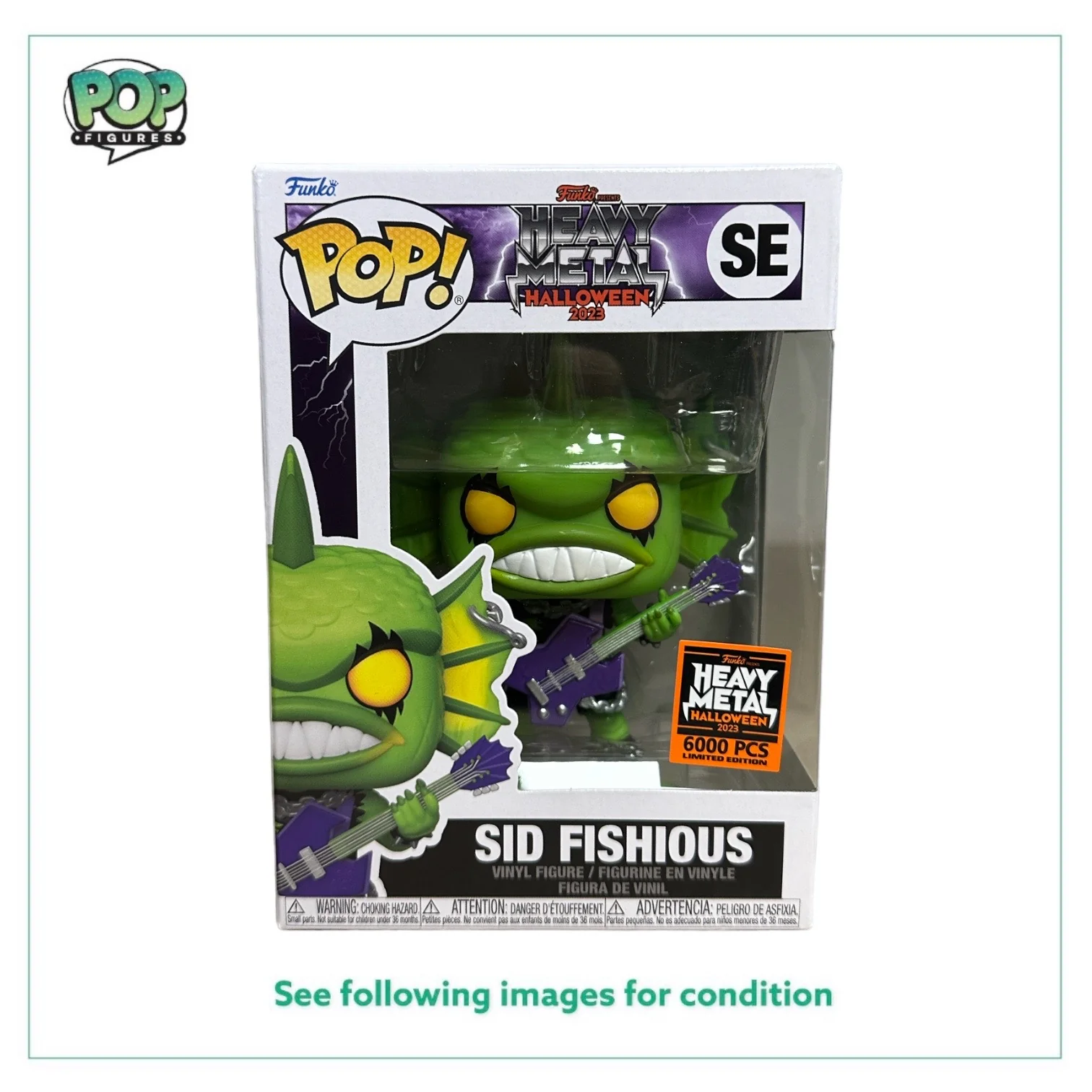Sid Fishious Funko Pop! - Heavy Metal Halloween 2023 Exclusive LE6000 Pcs - Condition 8.5/10