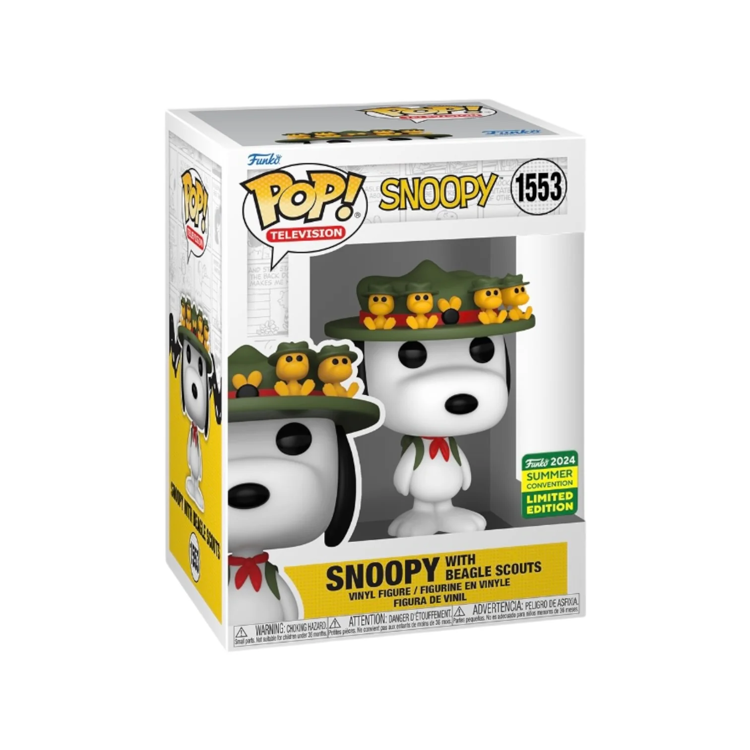 Snoopy with Beagle Scouts #1553 Funko Pop! - Snoopy - SDCC 2024 Shared Exclusive