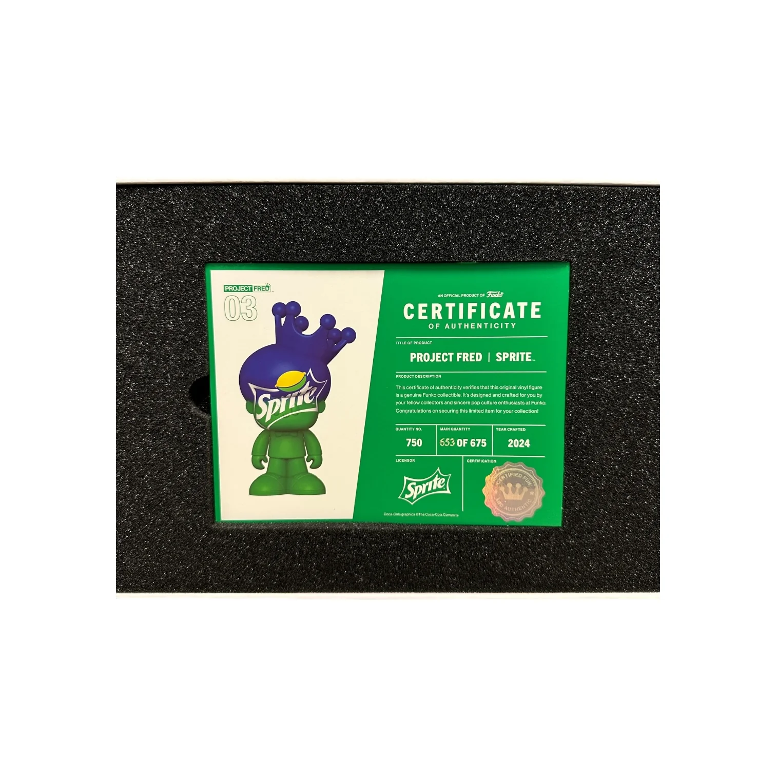 Sprite Project Fred #03 Funko Vinyl Figure - Sprite - Funko Shop Exclusive LE653/675 Pcs - Image 2