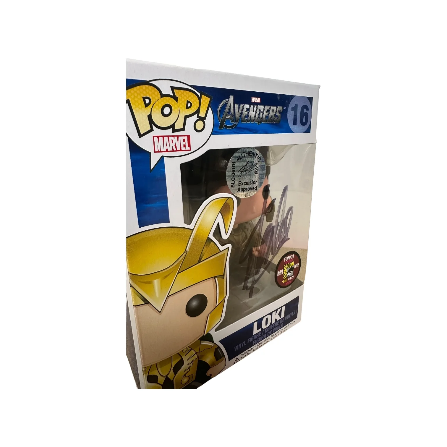Stan Lee Signed Loki #16 Funko Pop! - The Avengers - SDCC 2012 Exclusive LE480 Pcs - Condition 8.5/10 - Excelsior Approved COA - Image 7